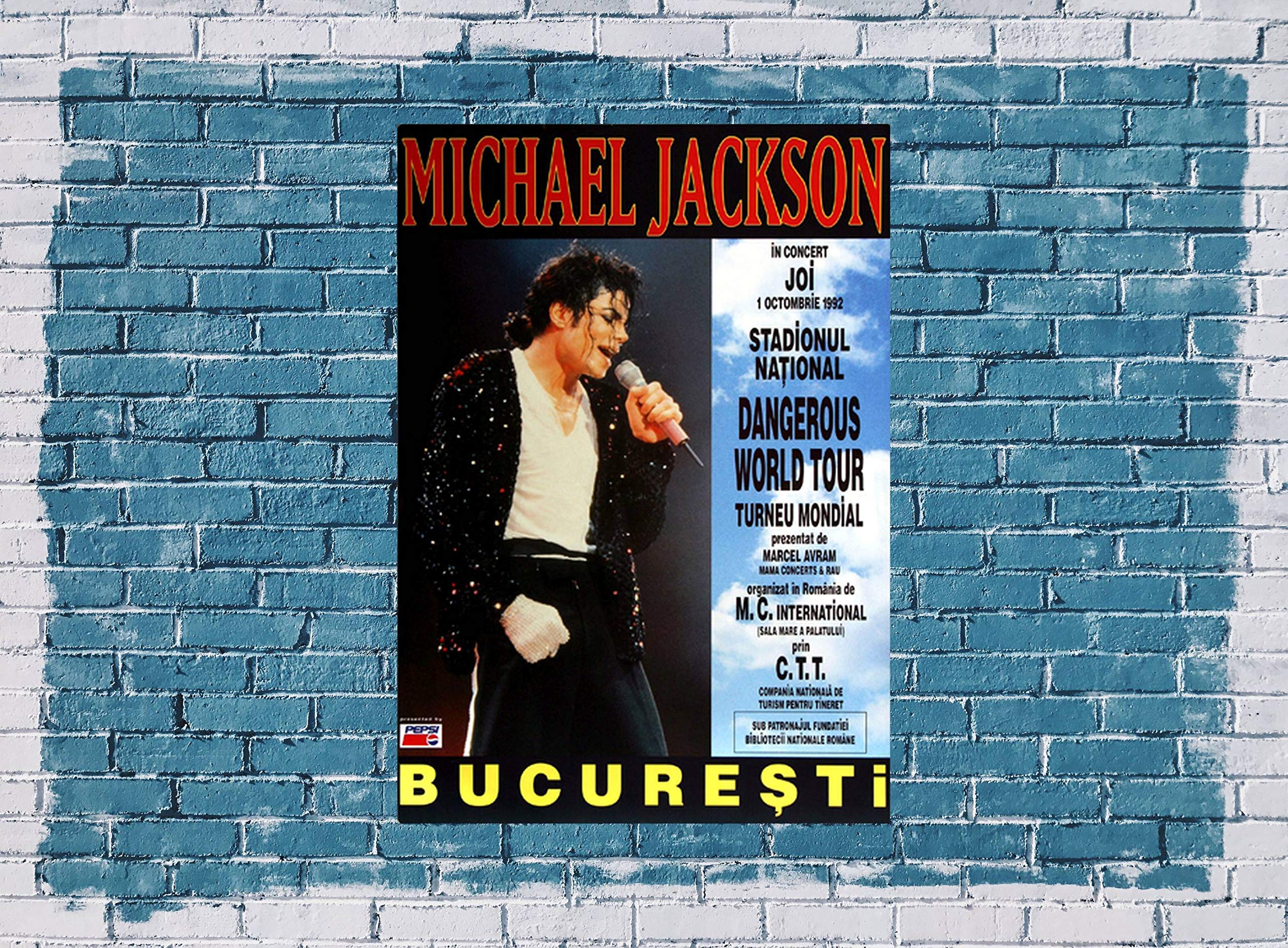 Michael Jackson - Live In, Bucharest 1992 » Konzertplakat/Premium Poster | Live Konzert Veranstaltung | DIN A1 «