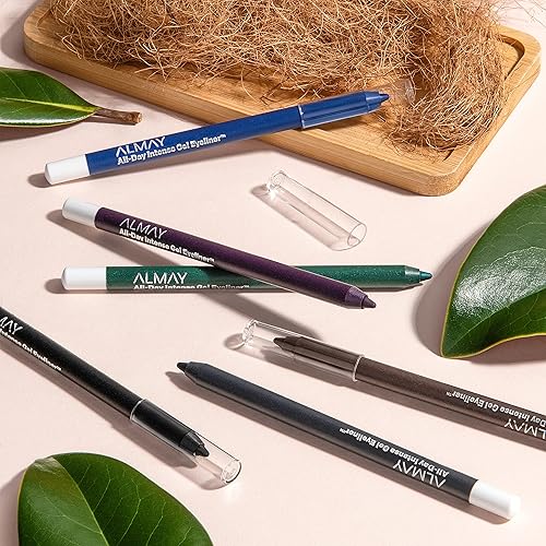 Miniatura 11 de Almay - All-Day Intense Gel Eyeliner, Lápiz de ojos cremoso de larga duración, resistente al agua y a la decoloración, fácil de afilar, 150