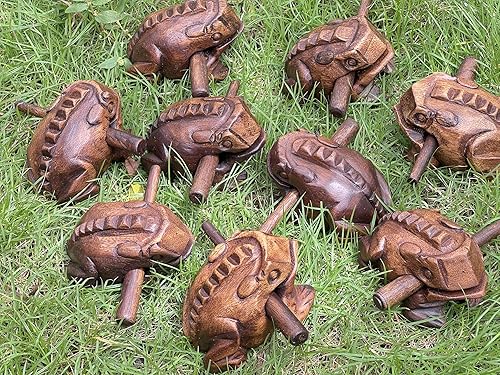 Vista 19 de Instrumentos de percusión hechos a mano clásicos tailandeses de 2.3-2.5 pulgadas, rana de madera, rana de madera, instrumento musical