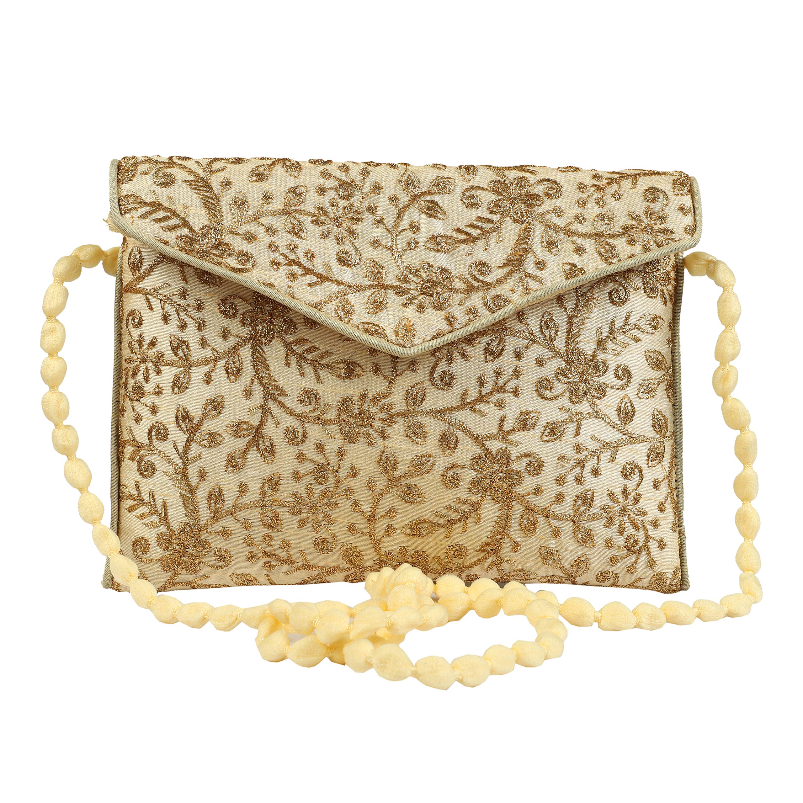 Fancy Walas Presents Handicrafts Rajasthani Designer Clutch Purse Sling Bag Cross Body Bag for Women Bridal Purse (Off-White) (B07XD2KN6C) Amazon Price History, Amazon Price Tracker