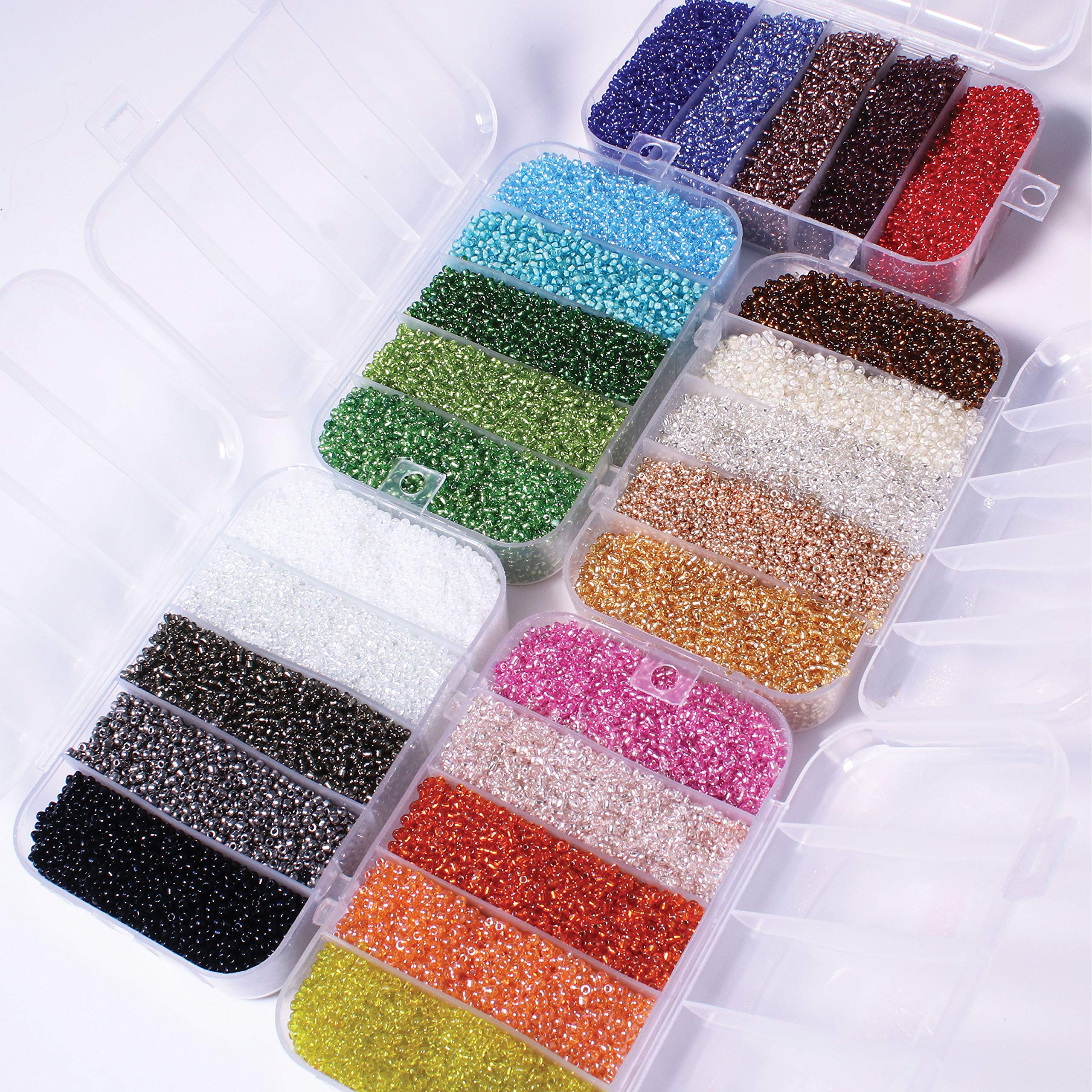 The Beadsmith Tragbarer Perlen-Caddy – Perlen-Set mit Schmuckherstellungszubehör, enthält mehr als 1000 g Rocailles plus Zubehör und Aufbewahrung
