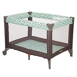 Cosco Funsport Compact Portable Playard, Lightweight, Easy Set up, Foldable Baby Playpen with Carry Bag, Elephant Squares