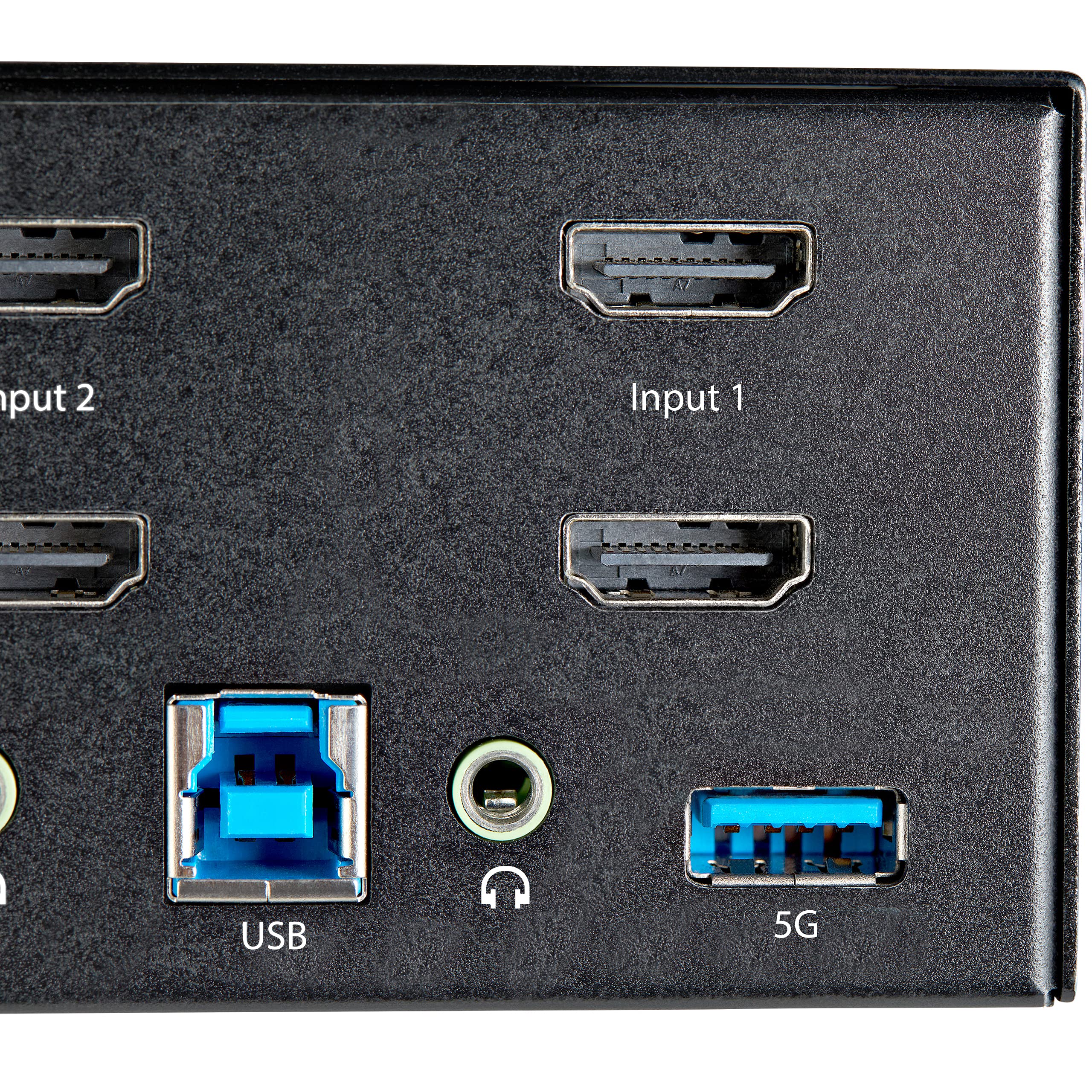 StarTech.com Commutateur KVM HDMI 2.0, 2 Ports, 2 Écrans - 4K 60Hz Ultra HDR - KVM de Bureau 4K HDMI 2.0 avec Hub USB 3.0, 2 Ports (5Gbps) et 4x USB 2.0 HID, Audio - TAA (SV231DHU34K6)