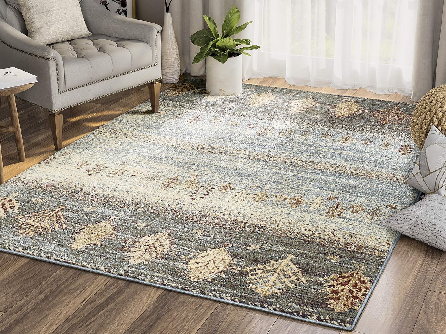 Abani Southwestern Distressed Tree Print 4' X 6' Area Rug