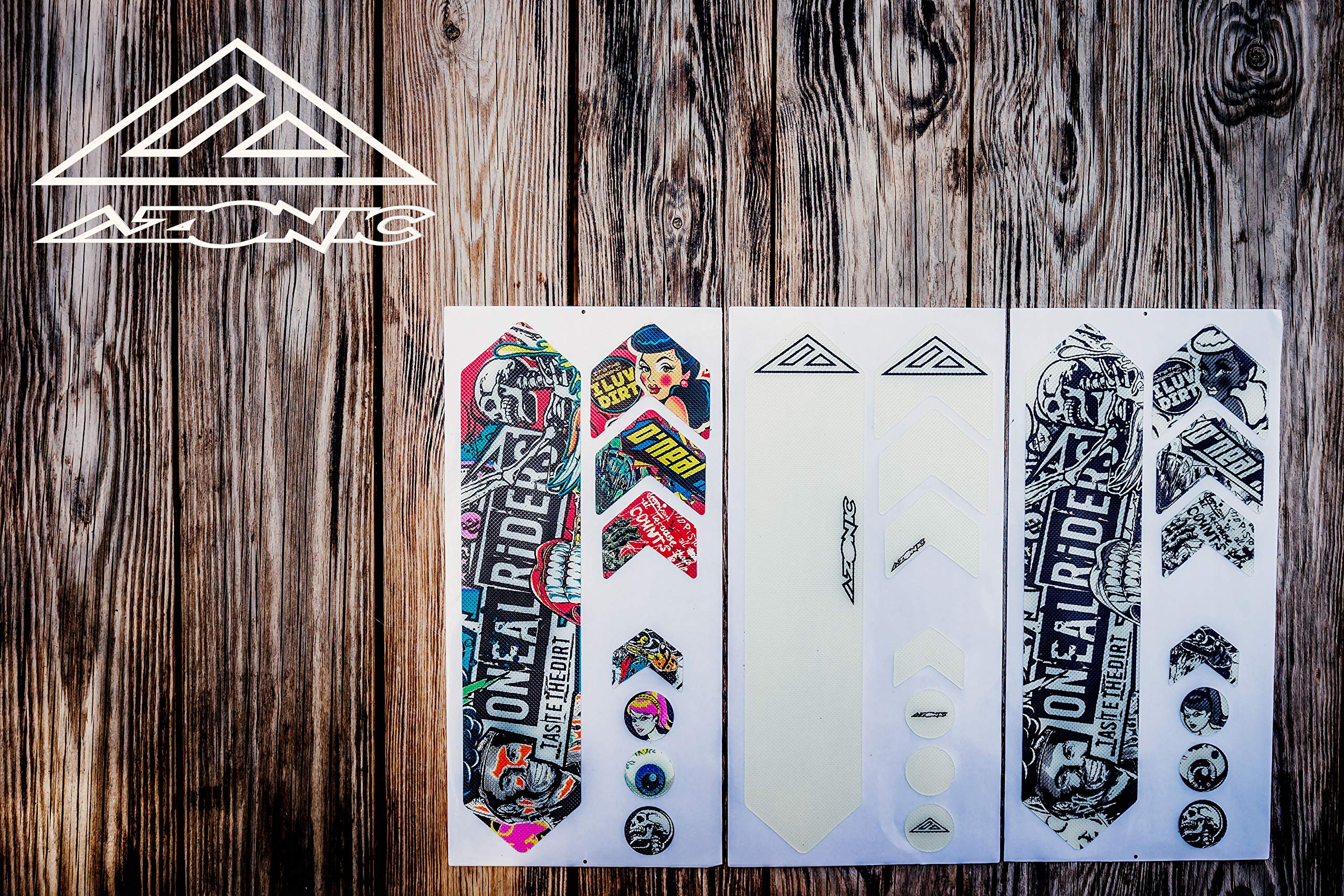 AZONIC | Fahrrad-Rahmenschutz | MTB Downhill Freeride Mountainbike BMX | Spezielles Diamantprofil und Beste Kratzfestigkeit, Einfach zu montieren, Wenig Gewicht | Frame Guards