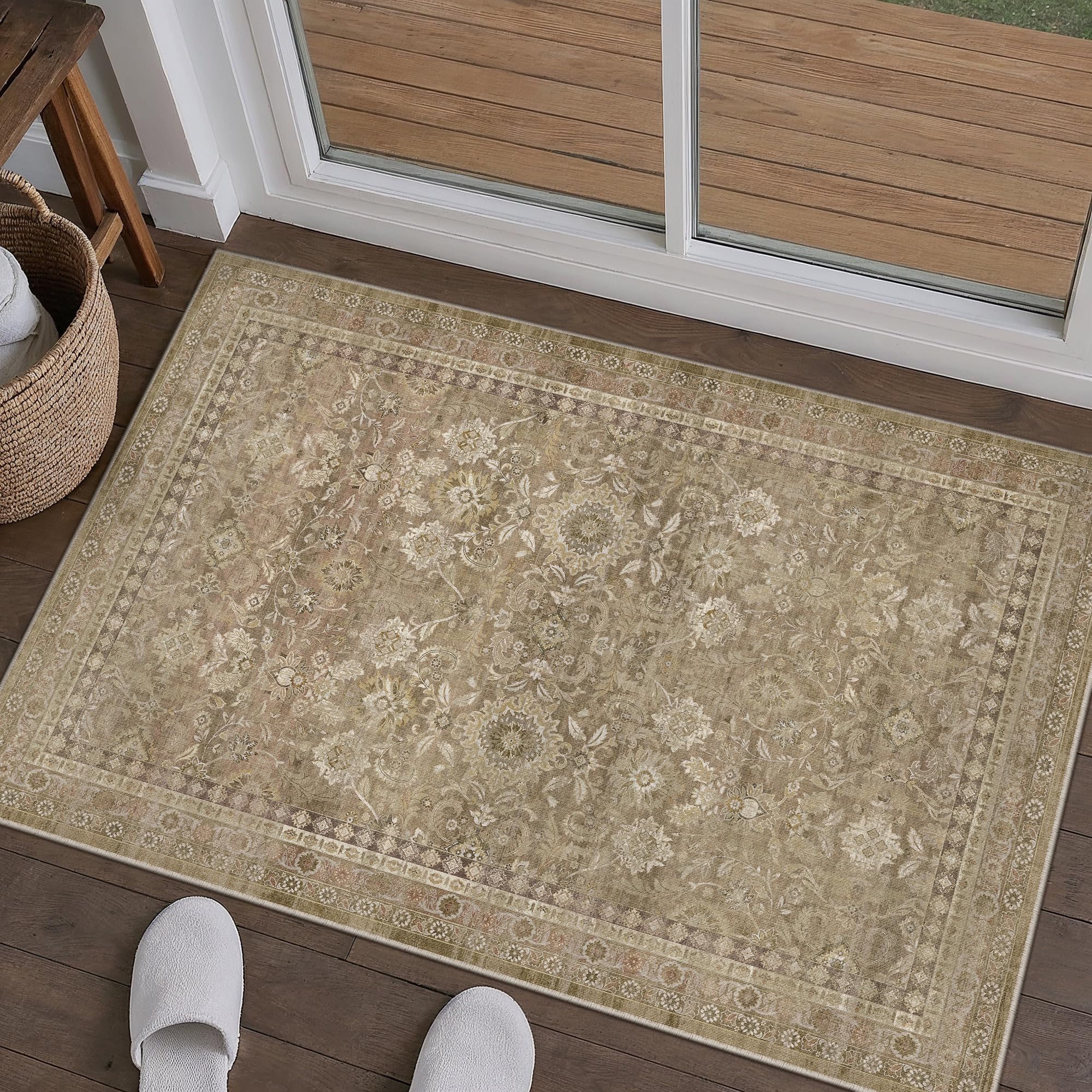 Tapis d'entrée lavable qui ne glisse pas, idéal pour entrée et couloir