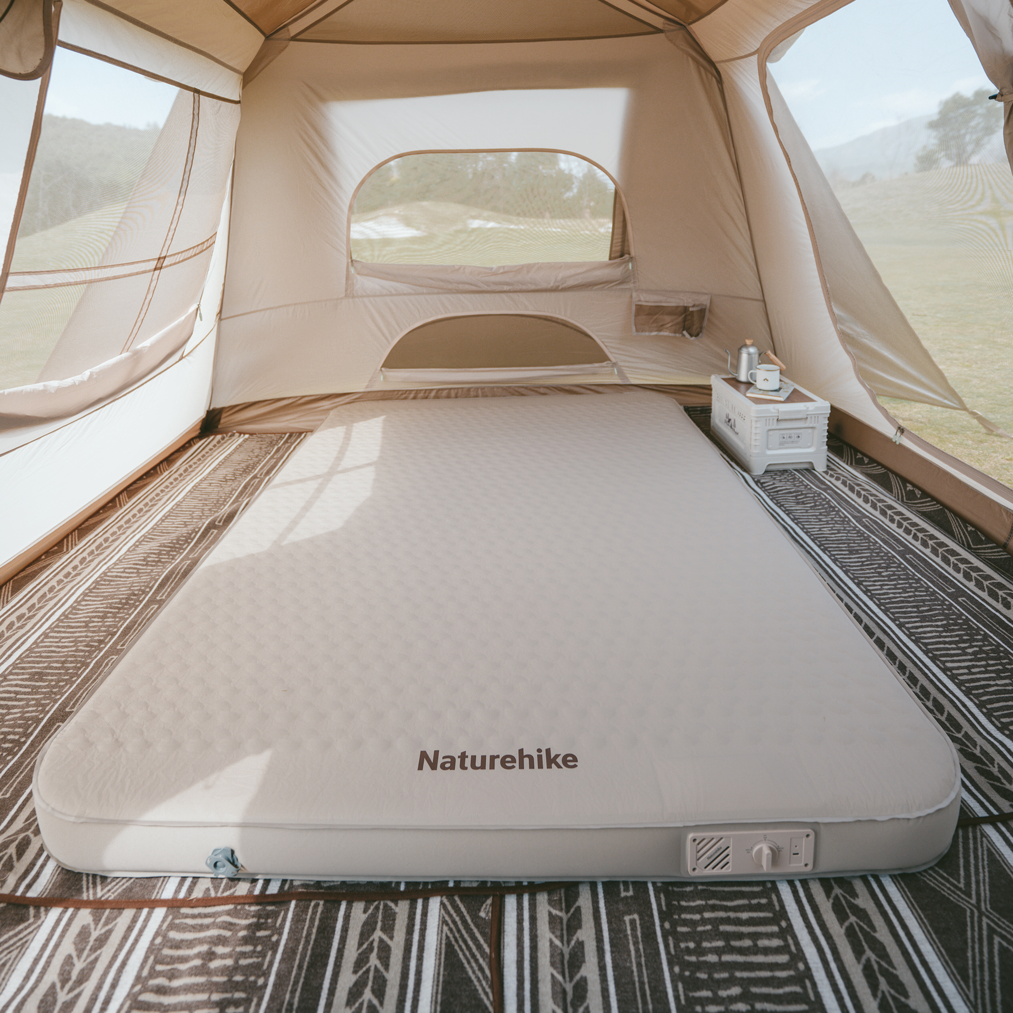 Naturehike ベージュ ダブルマットレス 収納袋付き Amazon.com : Naturehike Double Sleeping Bag for Adults