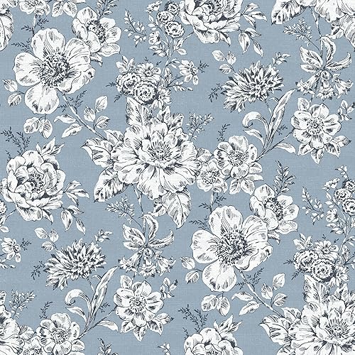 RoomMates Papel tapiz autoadhesivo de Winifred azul