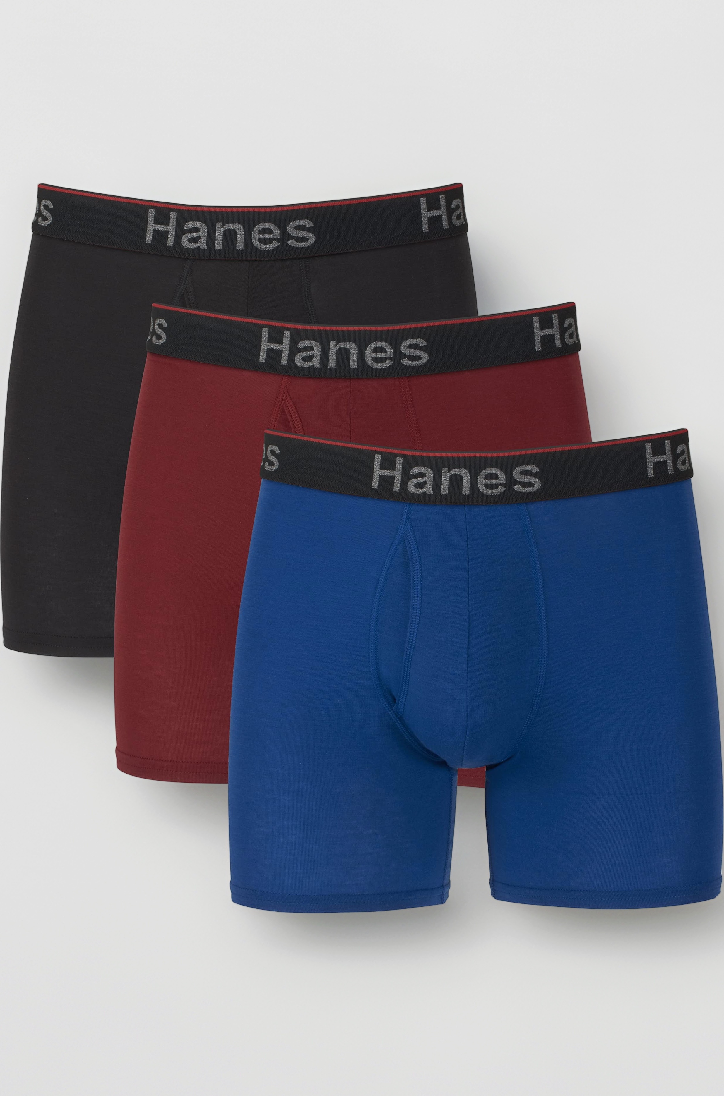 Hanes Men's Comfort Flex Fit Total Support Pouch Boxer Briefs, 3-Pack, Assorted, Medium