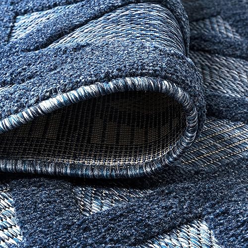 Miniatura 5 de JONATHAN Y IBZ102B-5SQ Talaia - Alfombra geométrica neutra para interiores y exteriores, estilo bohemio, geométrico, fácil limpieza, dormitorio,