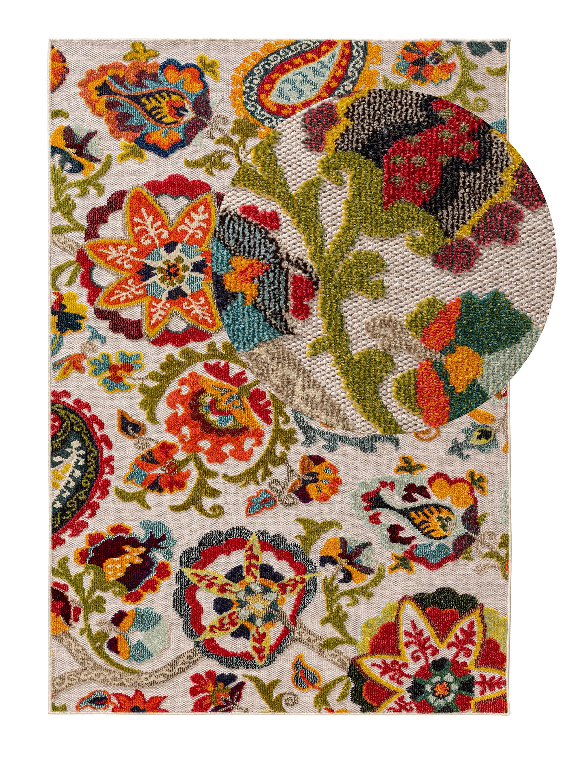 Tapis de terrasse et intérieur benuta Nest Noelia multicolore rectangulaire 120x170
