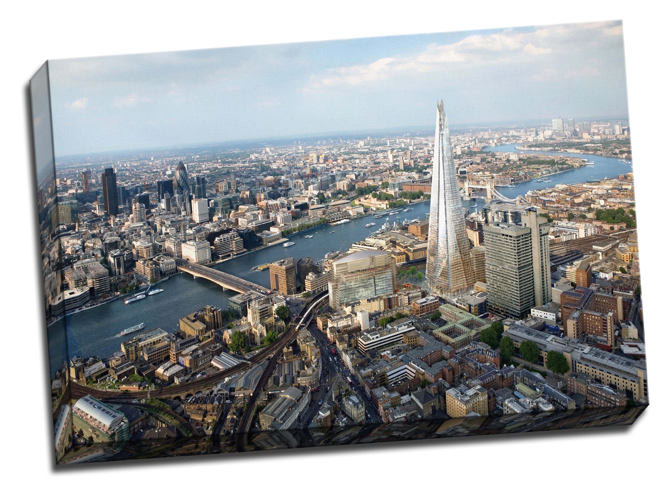 Panther Print Large London Skyline The Shard Canvas Wall Art Print 30X20 Inches