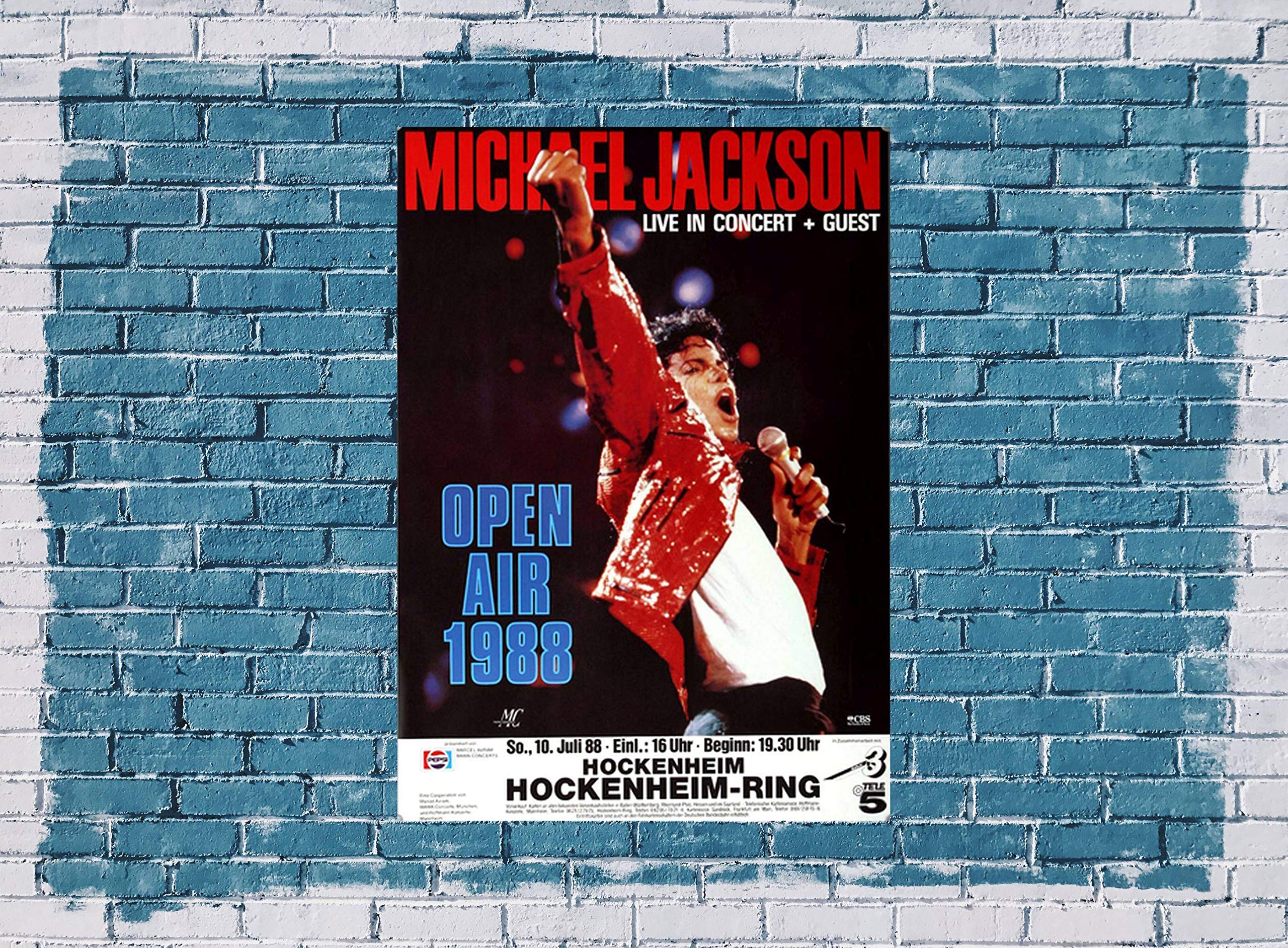 Michael Jackson - Bad World, Hockenheimring 1988 » Konzertplakat/Premium Poster | Live Konzert Veranstaltung | DIN A1 «