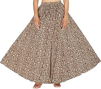 Sttoffa Cotton Printed Women Wear Maxi Long Skirt 40" inch Full Length