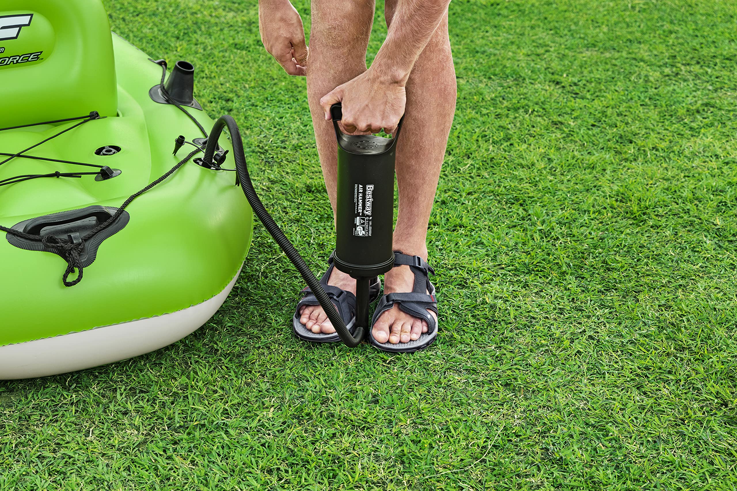 Bestway Hydro-Force Kayak Inflable Koracle Barco de Pesca con Bomba, Paleta y Bolsa