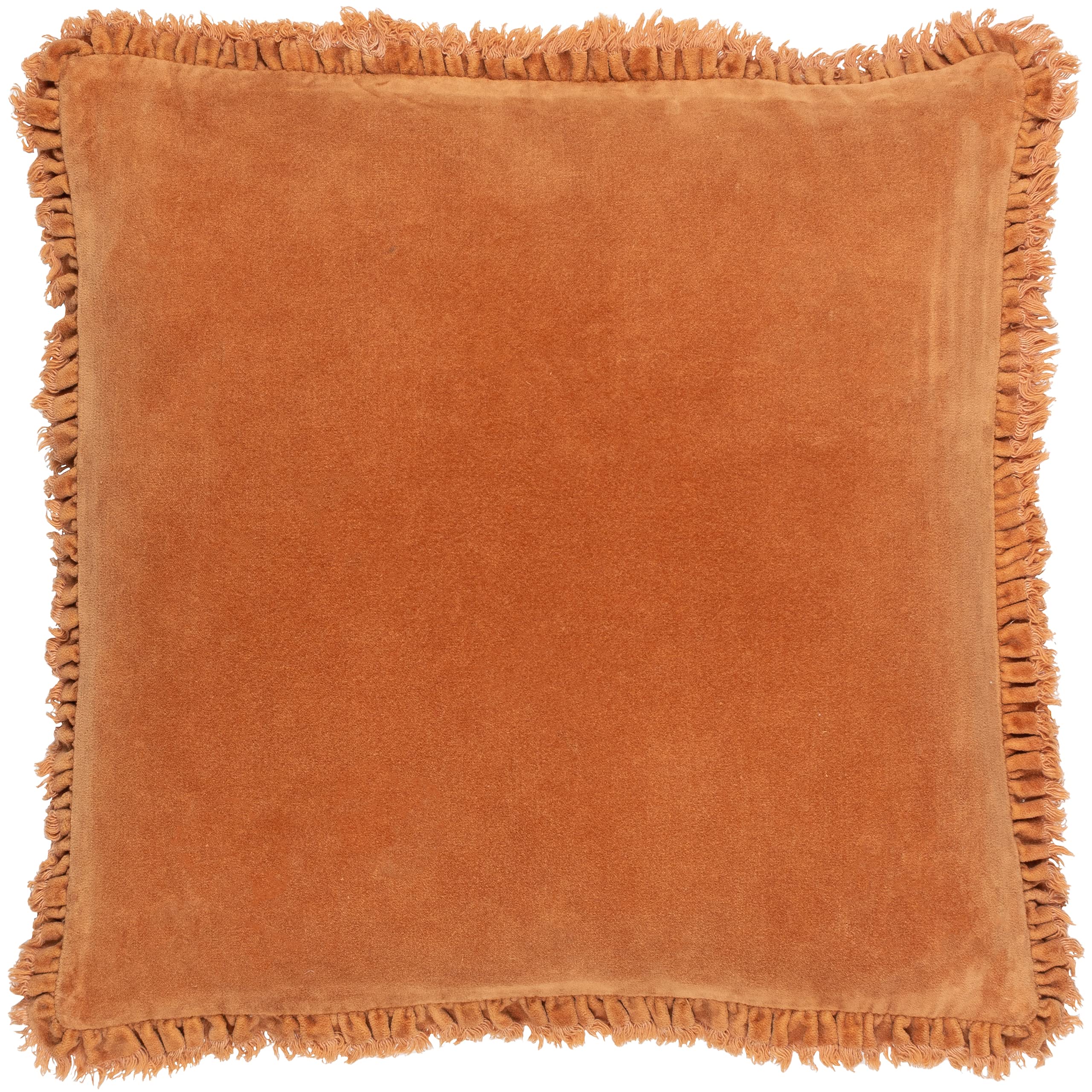 Yard Living Yard Bertie Rust Cotton Velvet Cushion