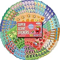 Vista 9 de HORIECHALY Calcomanías para rascar y oler para niños, Calcomanías olorosas 85 hojas 17 aromas, más de 1600 diseños perfumados con bonitos patrones