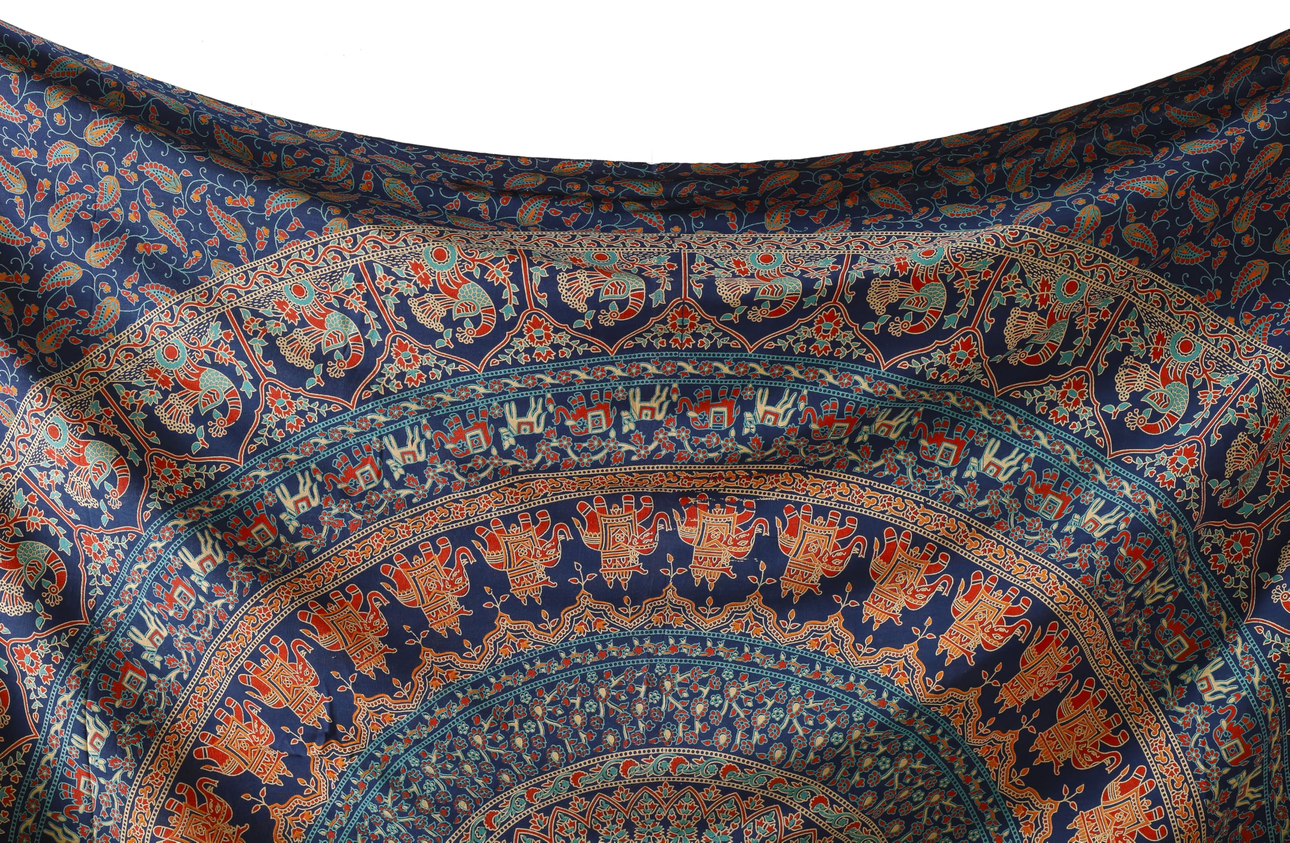 Large Bohemian Mandala Tapestry Wall Hanging - 100% Cotton, 200cm X 140cm, Indian Style