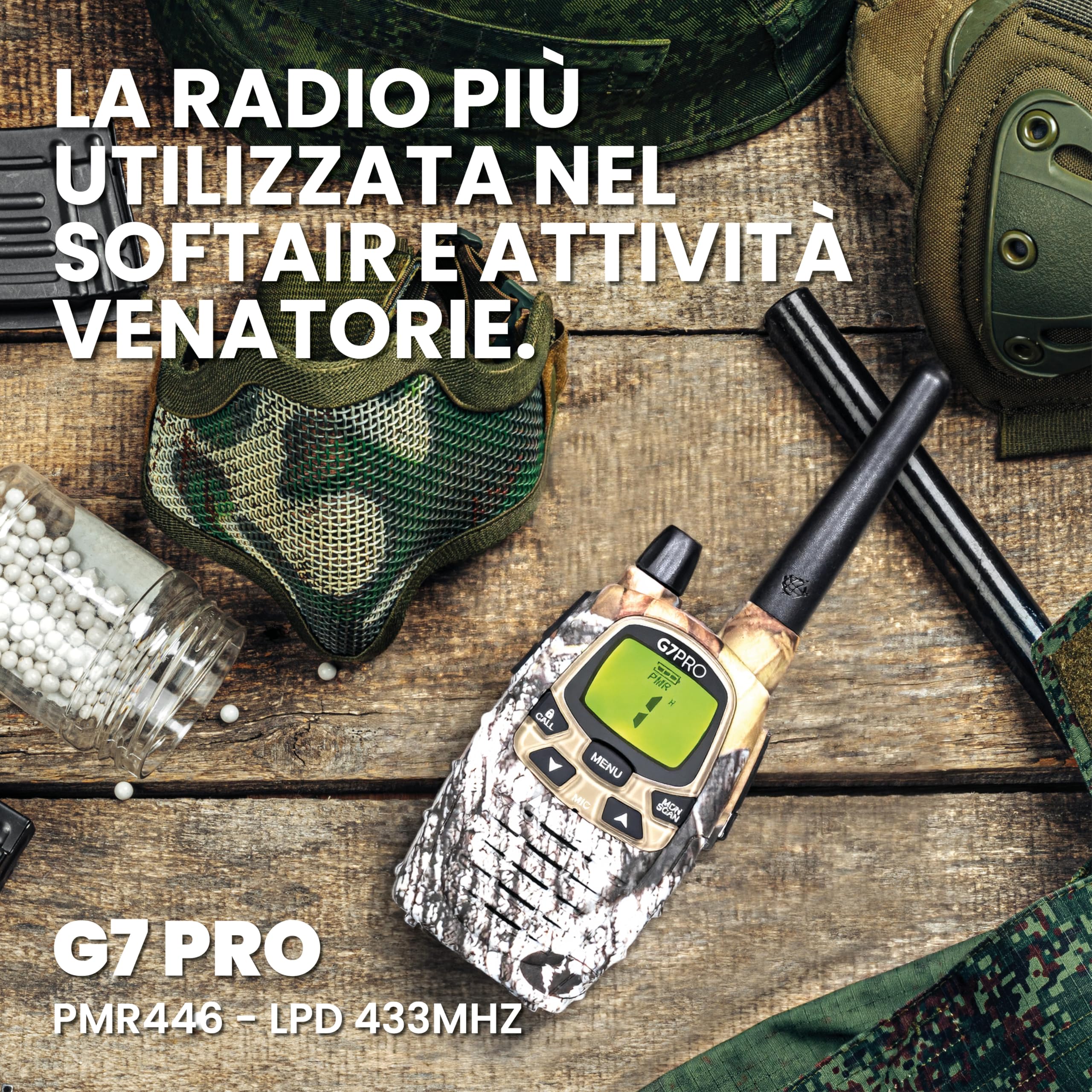 Walkie Talkie G7 PRO Camouflage 85 Canali - Dettaglio
