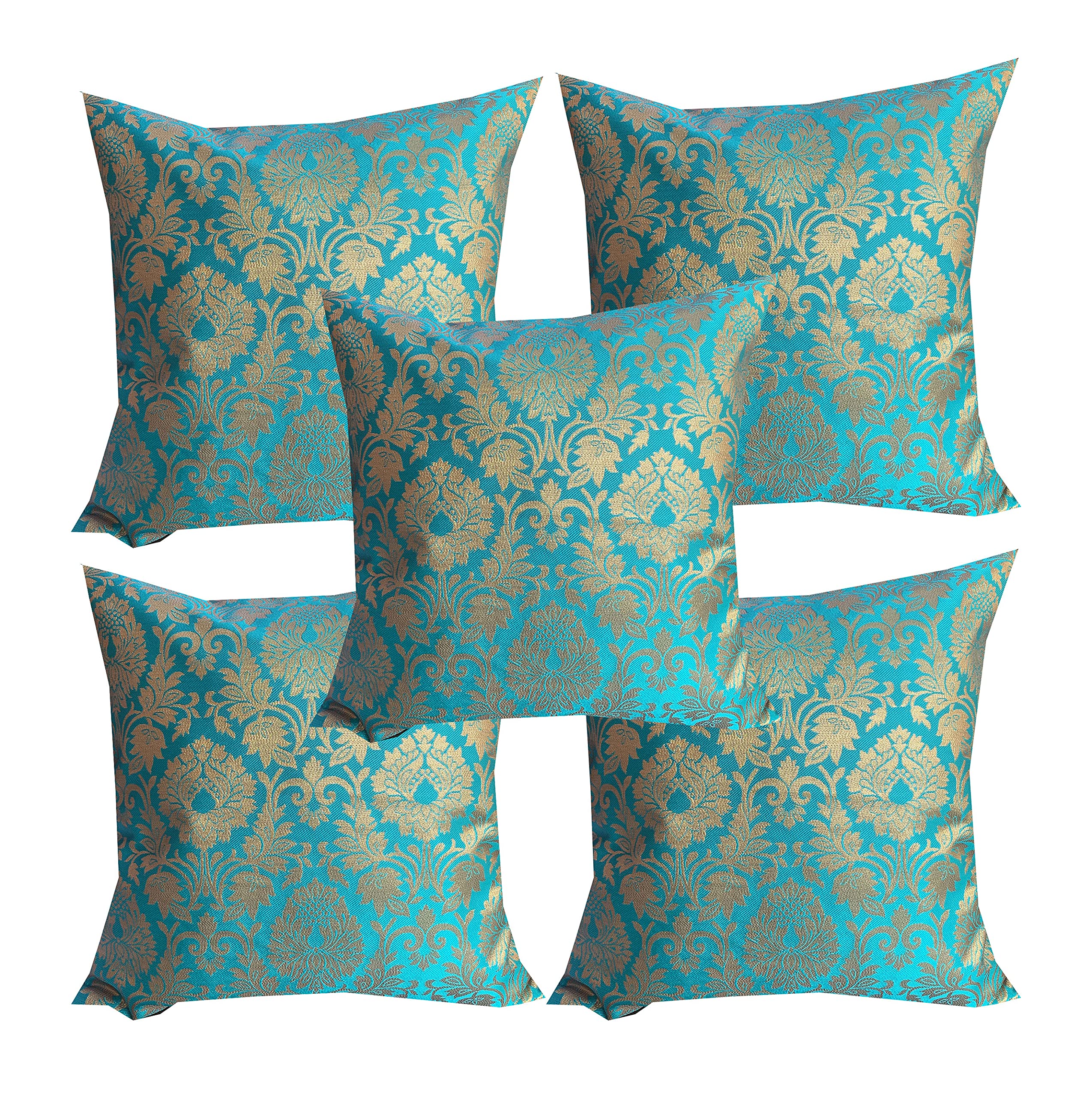 Pinkparrot Dopian Jacquard Designer 18x18inch Decorative Throw Pillow Covers/Cushion Covers - Set of 5-Code 011 (B09HXXWZWX) Amazon Price History, Amazon Price Tracker