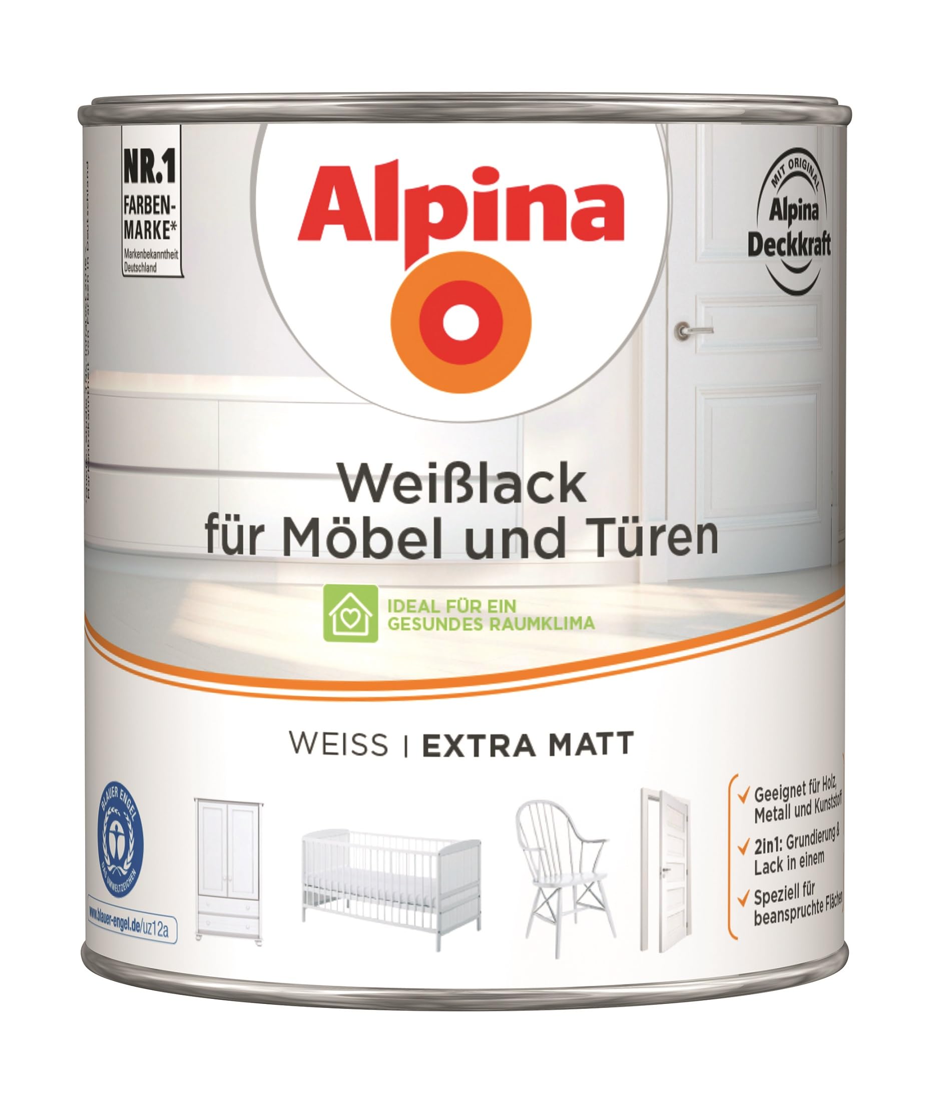 Alpina Blue Ap Weißlack Für Möbel & Türen