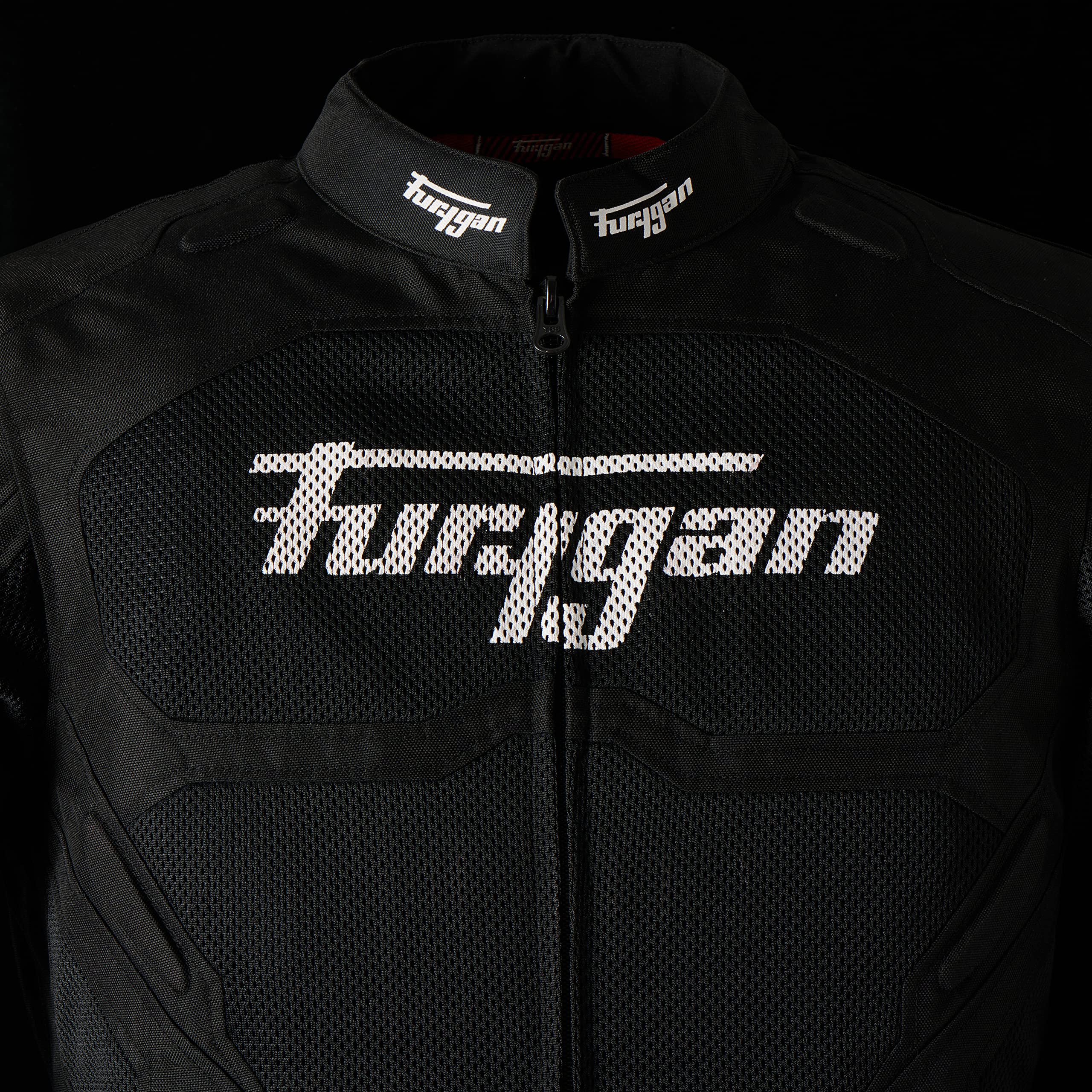 Furygan Veste de moto homme ATOM VENTED EVO - Protection avancée des épaules et des coudes D3O - Respirante - Manches réglables - Noir-Blanc - 3XL