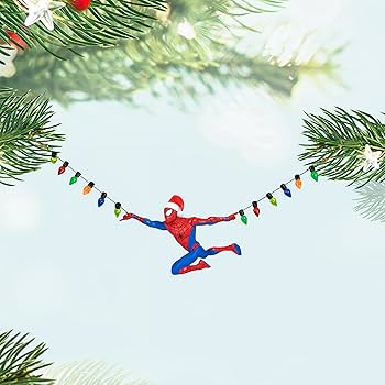 スパイダーマン クリスマスオーナメント Hallmark QK2025 Marvel Spider-Man Metal 2021 Ornament