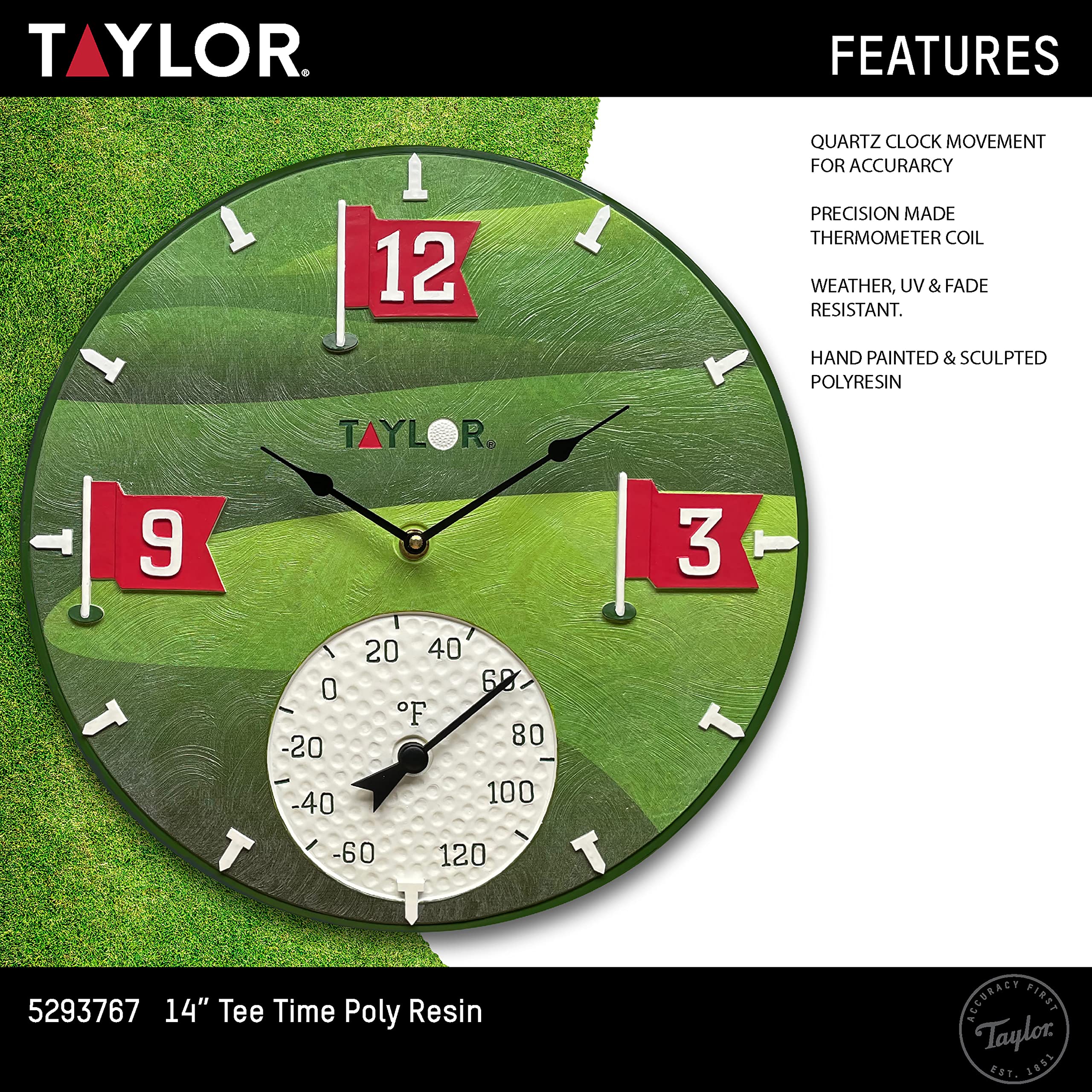 taylor in out thermometer clock
