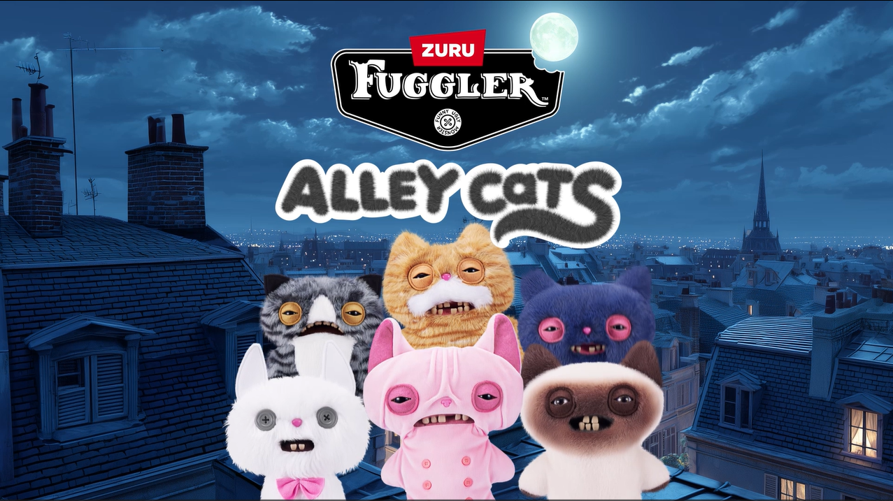 Amazon.com: Fuggler Alley Cats 9-Inch Plush Toy (Cheezee) Grey by