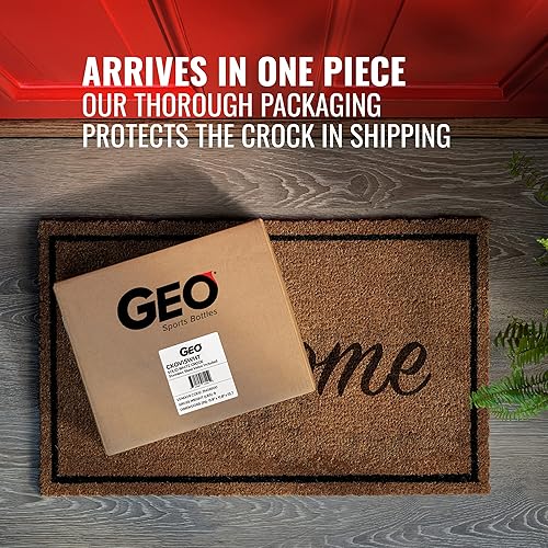 Miniatura 6 de Geo Sports - Dispensador de agua de cerámica de porcelana, grifo de acero inoxidable, válvula y tapa incluidas. Se adapta a jarras de 3 a 5 galones