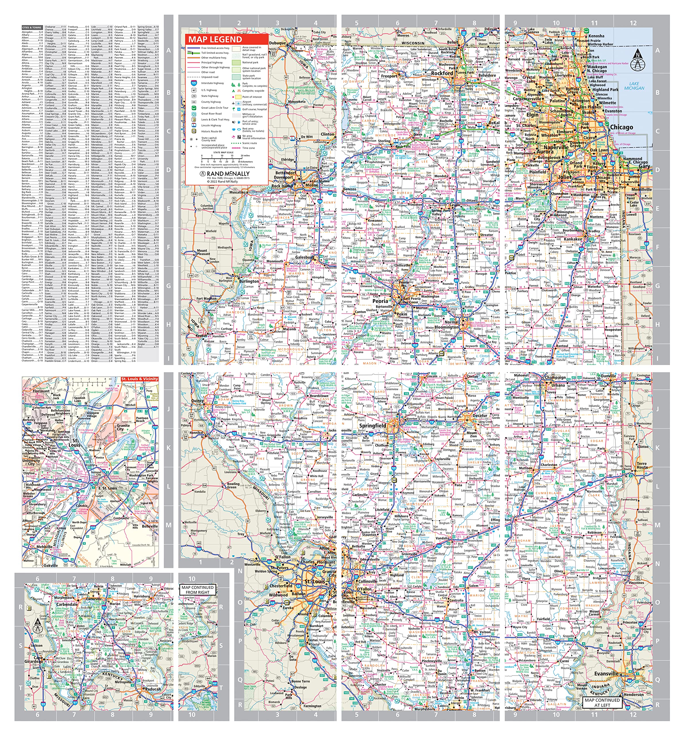 Rand McNally Easy to Fold: Illinois State Laminated Map - Image 2