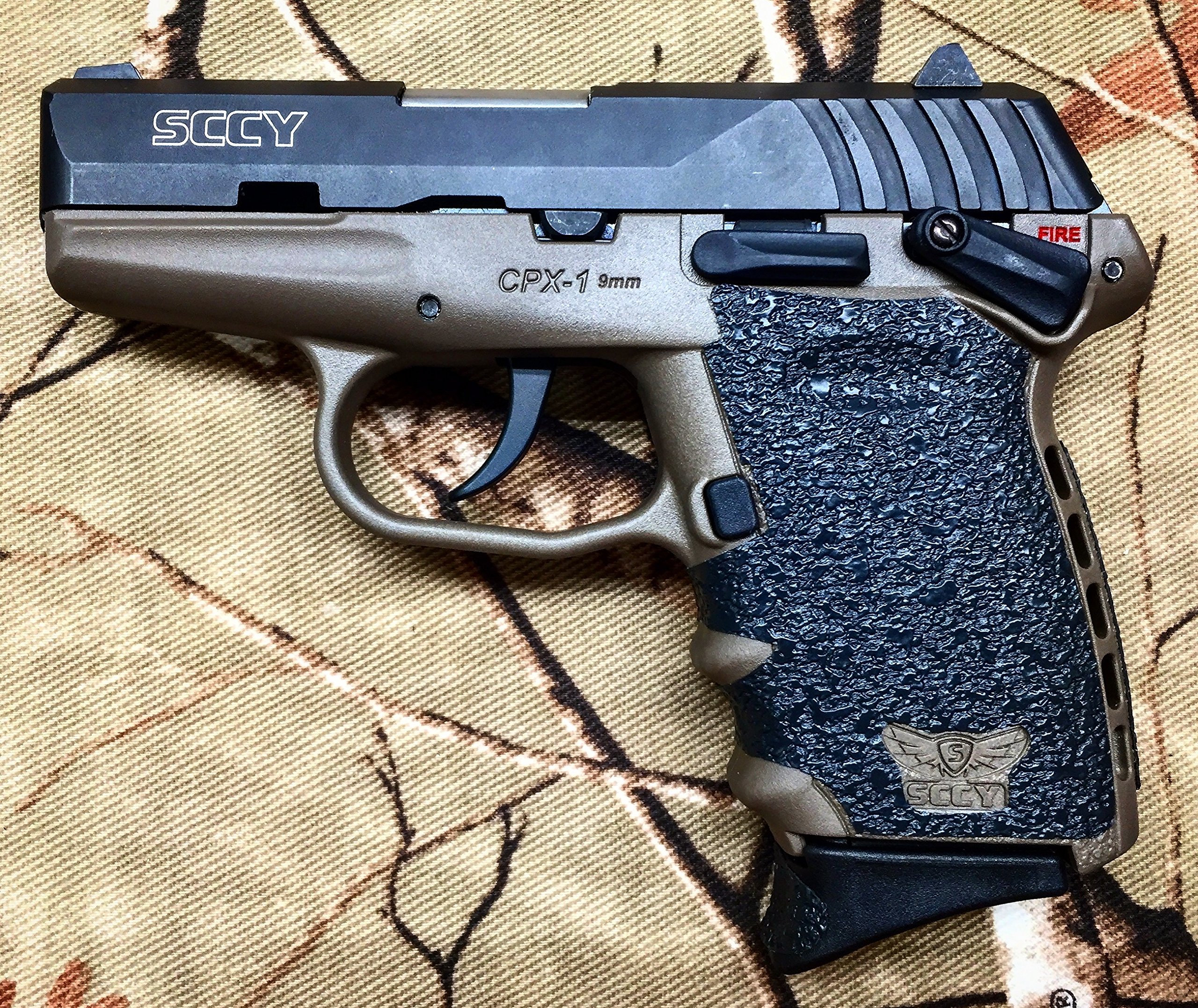 Tractiongrips Rubber Grip Tape Overlay for SCCY CPX-1, CPX-2 Pistols