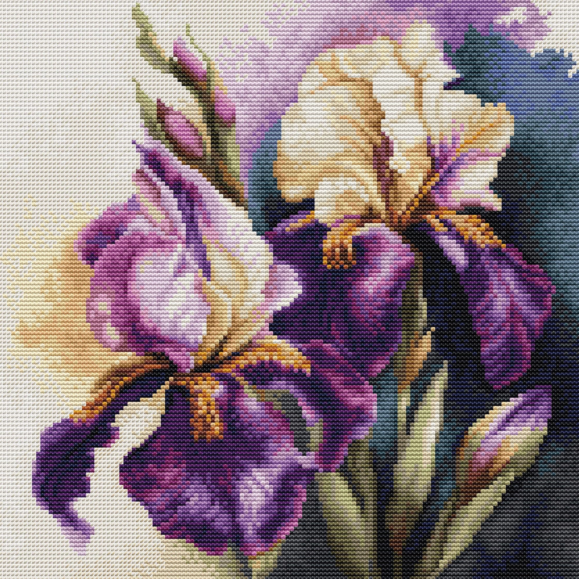 Luca-S counted cross stitch kit ""Iris Burgermeister"", 22x22cm, DIY