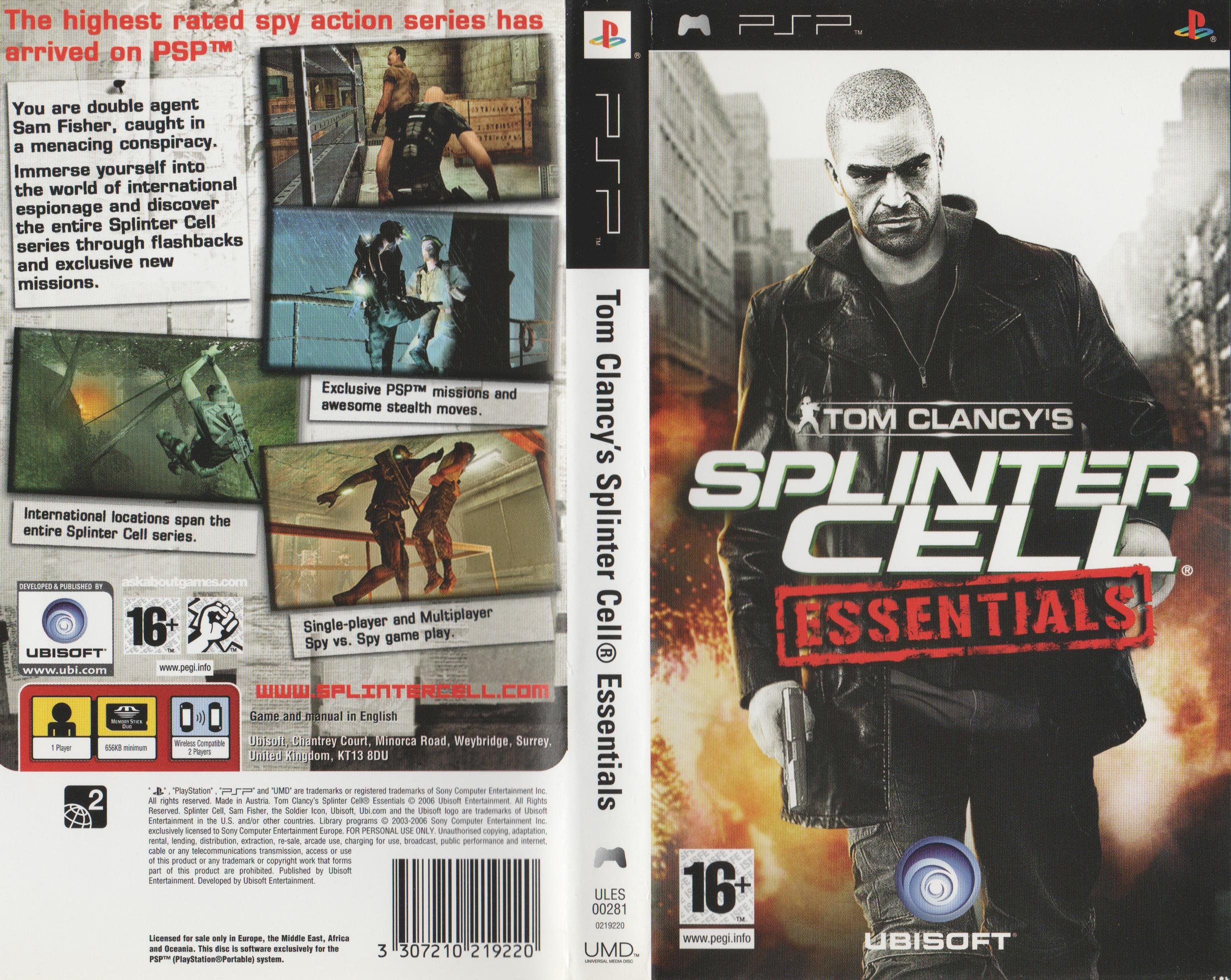 Splinter Cell Essentials PSP retrouvez Sam Fisher version originale import