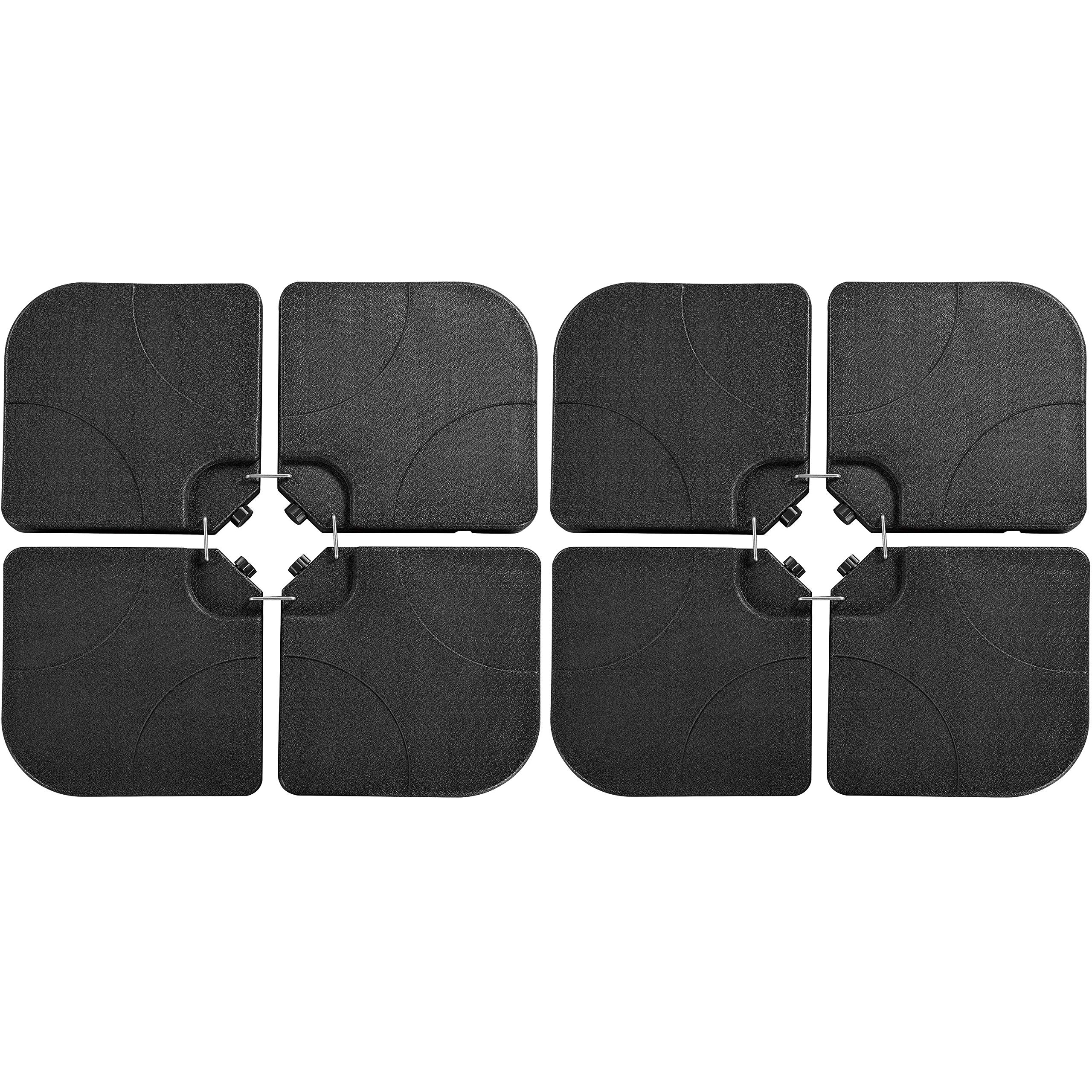 Yaheetech 4-Piece Fillable Patio Umbrella Base Stand Heavy-Duty Cantilever Offset Patio Umbrella Stand Square Shaped Water Or Sand Filled Umbrella Base, Set of 2