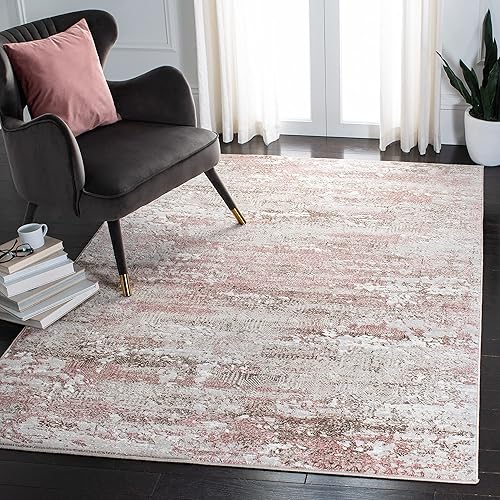 Miniatura 1 de SAFAVIEH Meadow Collection MDW585B - Alfombra moderna abstracta que no desprende pelusa, para sala de estar, comedor y dormitorio, 6 x 9 pies, color