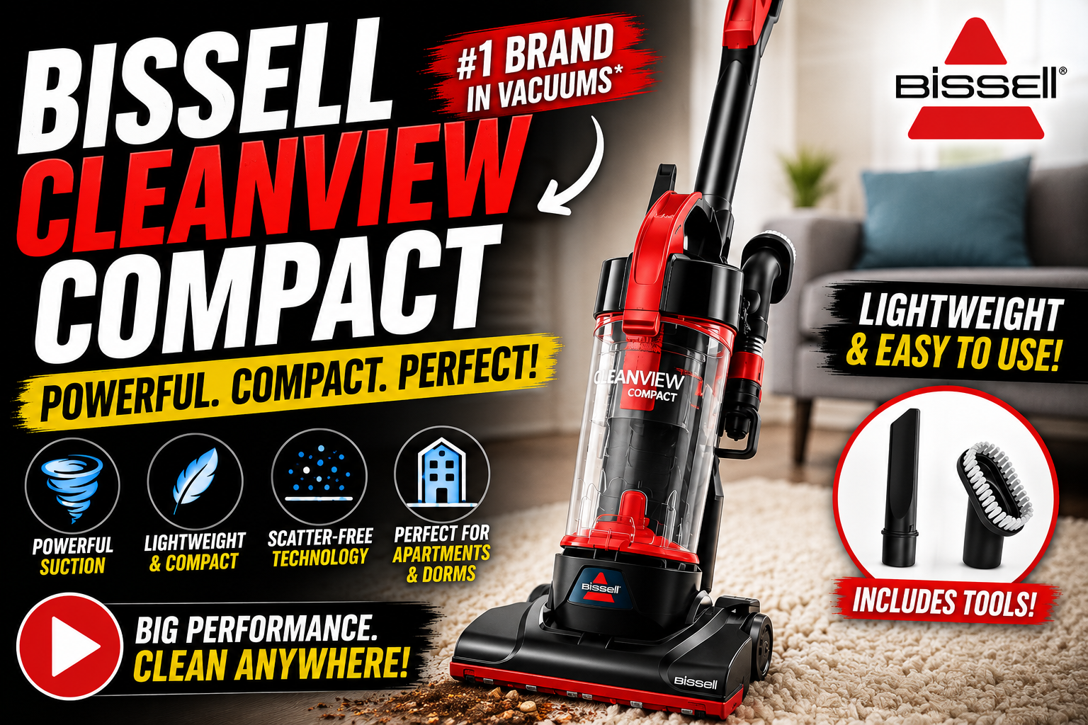 What makes an upright vacuum a good or bad fit for apartment living?