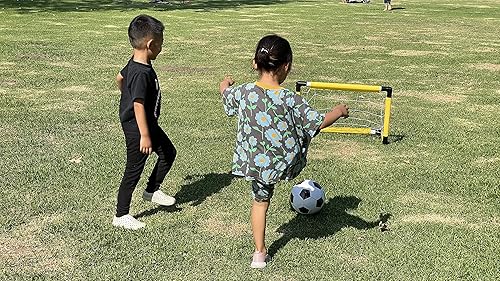 Miniatura 3 de Juegos de mini portería de fútbol para niños, patio trasero + juego de mini red y pelota para interiores con inflador, juegos de portería de fútbol