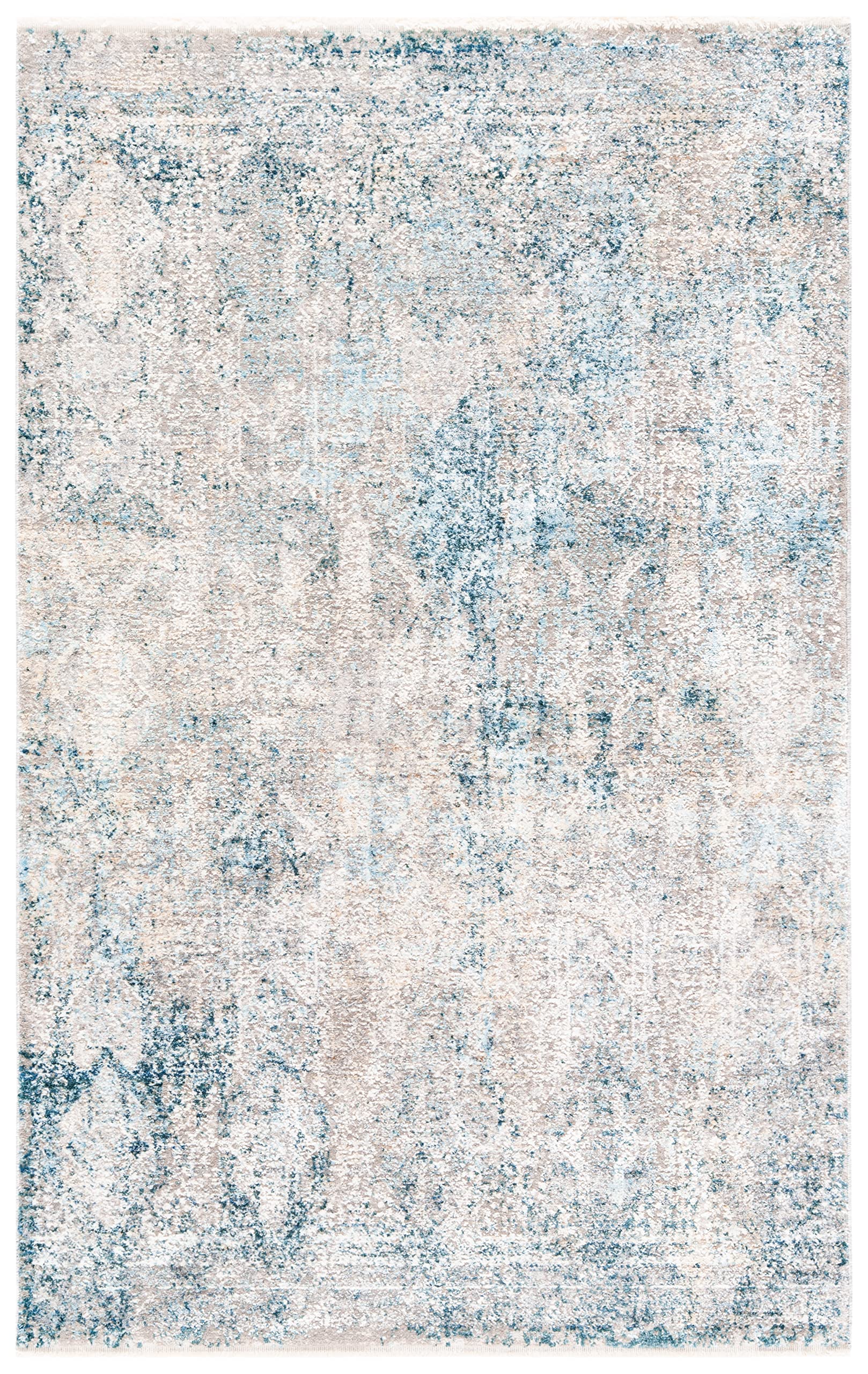 SAFAVIEH Dream Collection 24” x 60” Grey/Blue DRM418K Vintage Oriental Distressed Premium Viscose Accent Rug