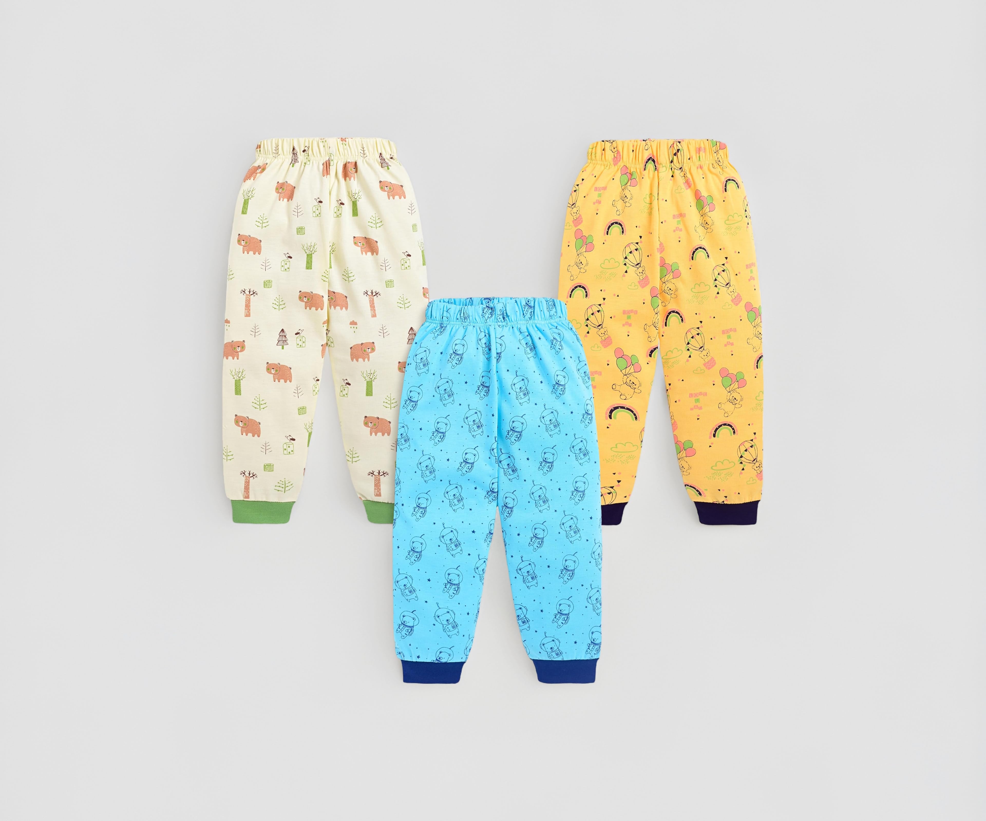 Baby Boys 100% Cotton Pyjama Sets, Pack of 03