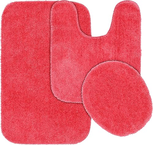 Miniatura 74 de Garland Rug 2 alfombras de baño tradicionales de nailon lavables de espuma marina (17 x 24 pulgadas, 21 x 34 pulgadas), suaves, absorbentes y Espuma