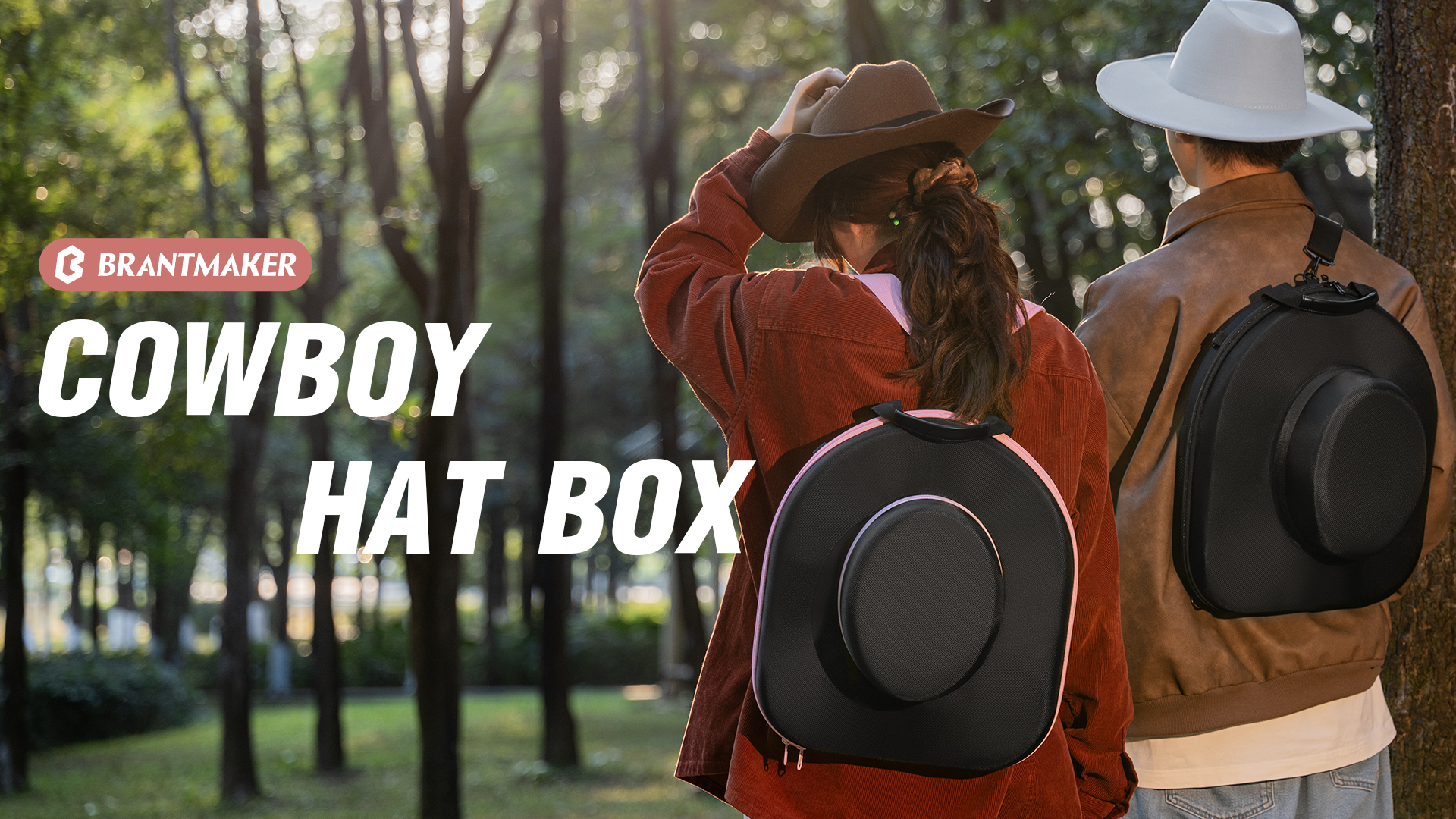 Amazon.com - BRANTMAKER Cowboy Hat Box, Cowboy Hat Case for  display picture 3