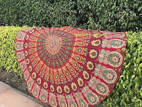 Miniatura 4 de raajsee - Tapiz de mandala para colgar en la pared