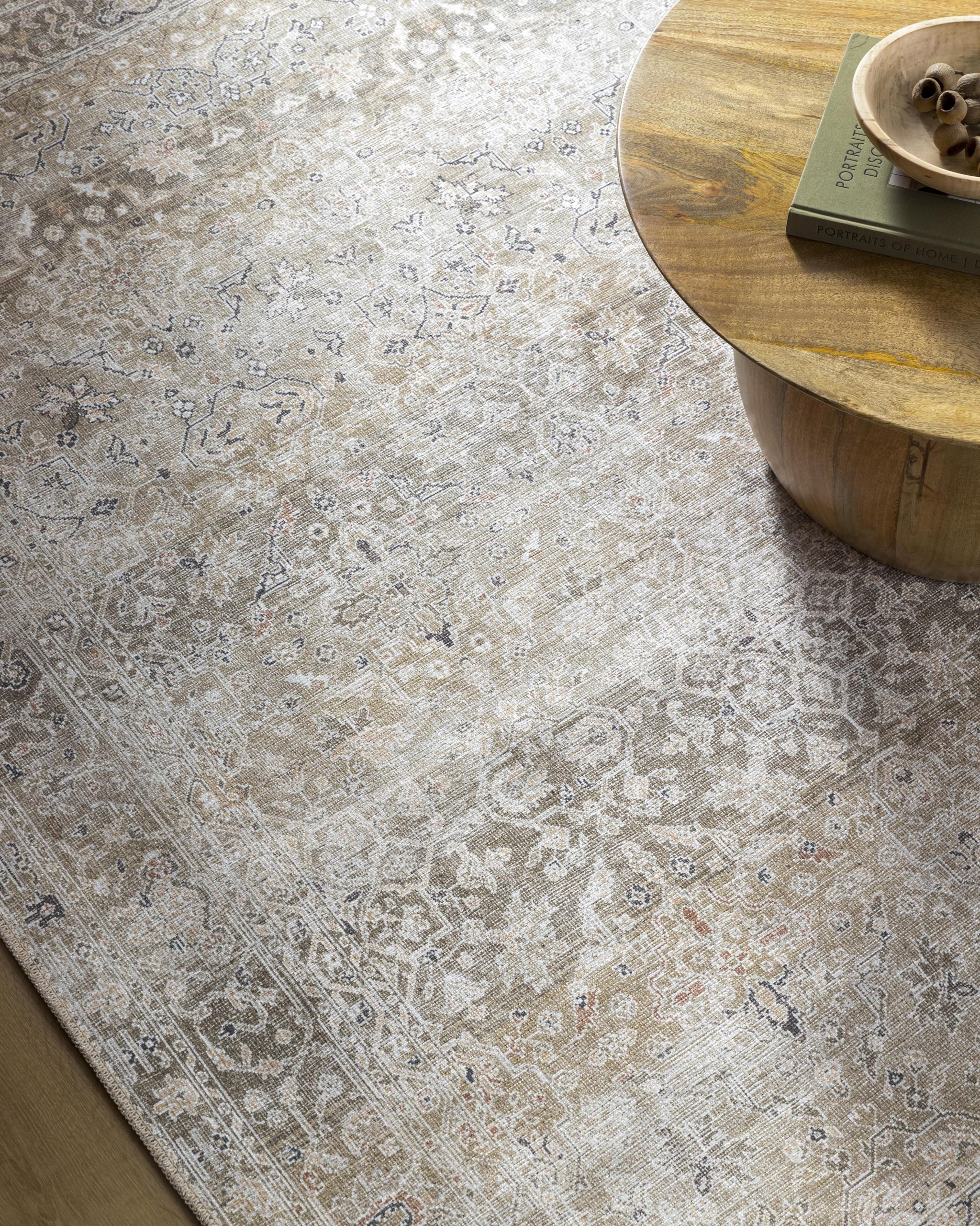 Livabliss x Our PNW Home Rainier Updated Traditional Washable Area Rug, 5'3" x 7'3", Sage