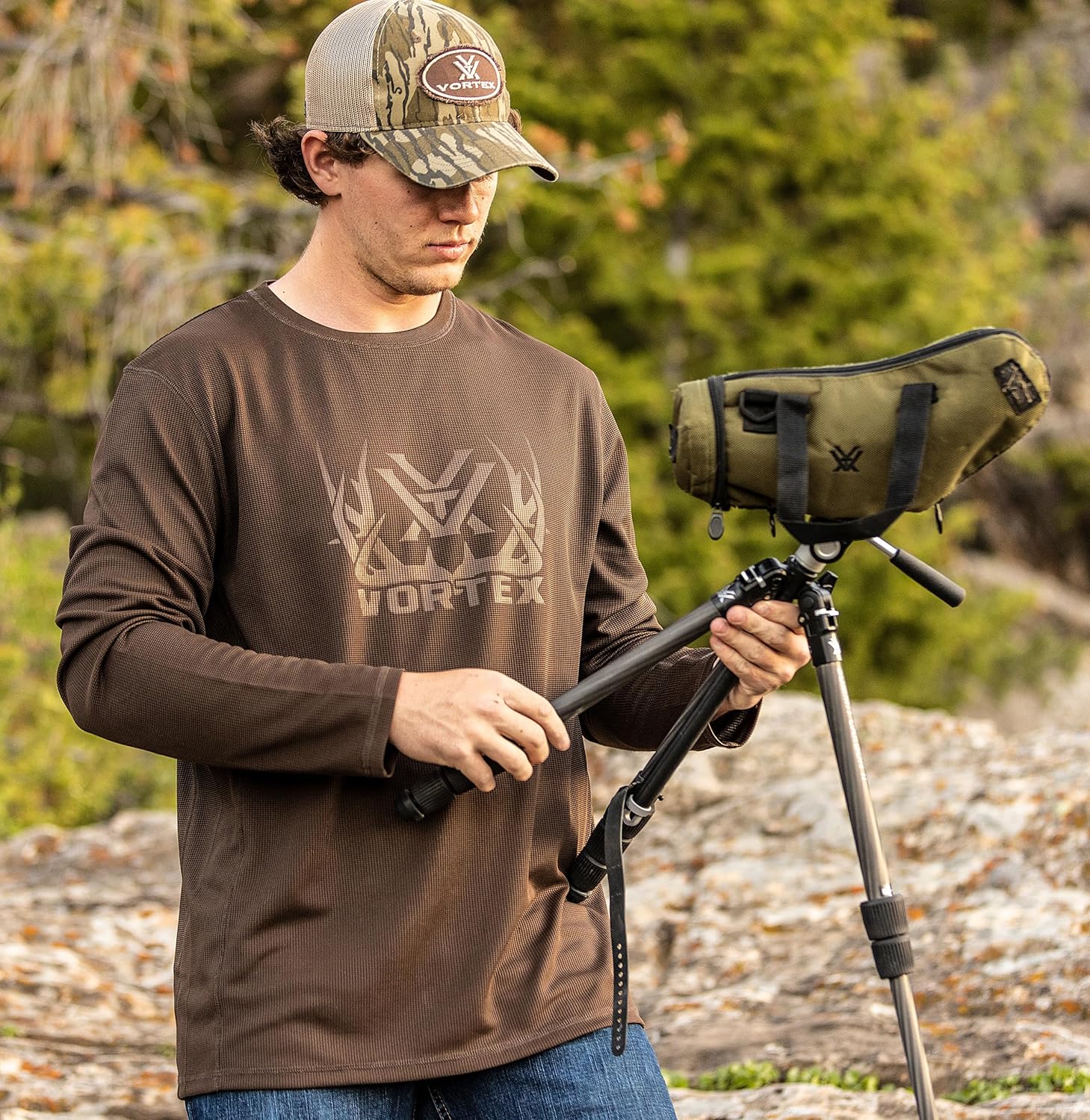 Vortex Men's Original Mossy Oak Bottomland Snap Back Patch Cap - Image 6