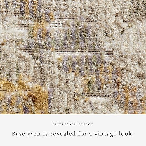 Miniatura 5 de Chris Loves Julia x Loloi Rosemarie Collection ROE-02 - Alfombra de área redonda color marfilnatural de 5 pies x 5 pies