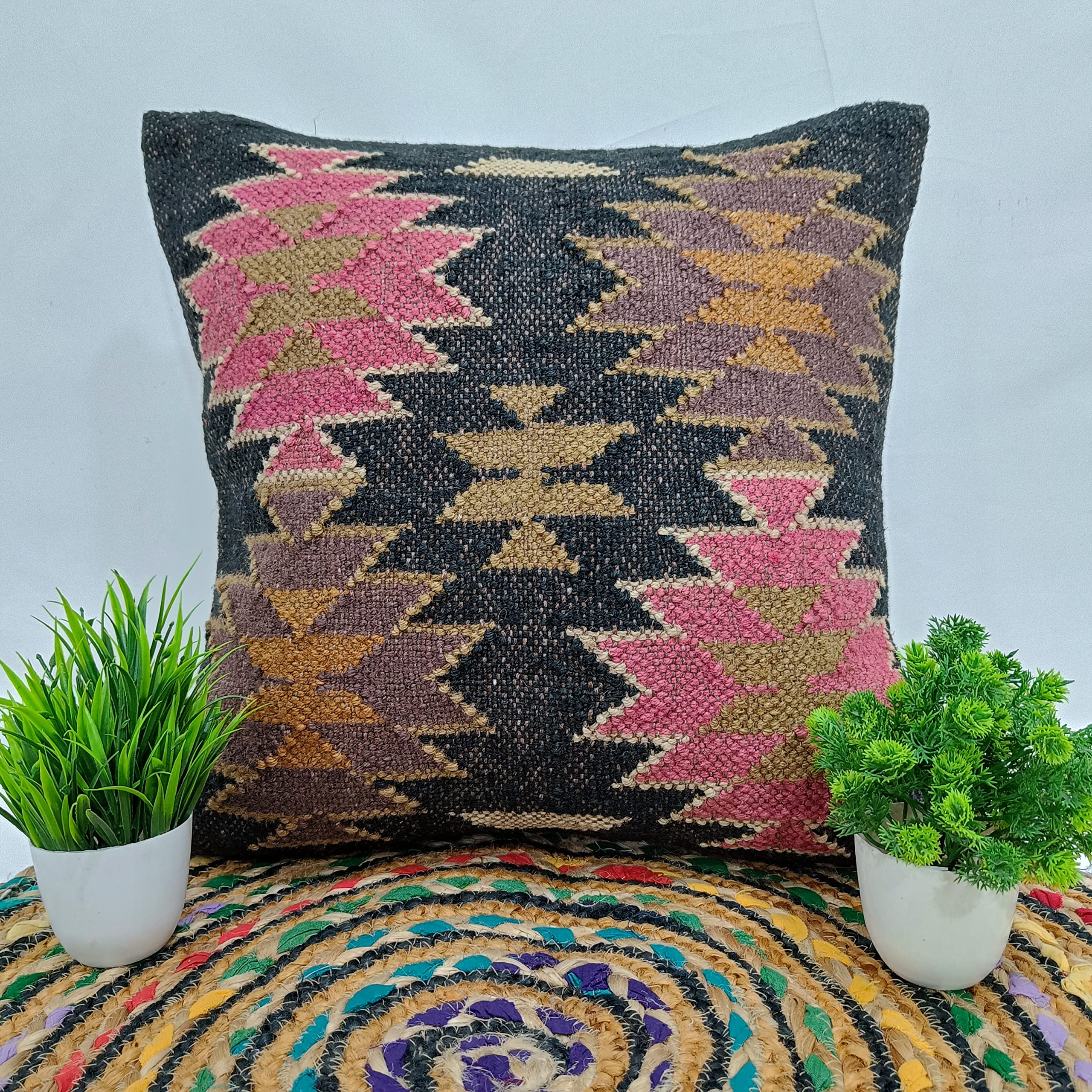 Amazon.co.jp: Trade Star キリムピローカバー18x18、手作りクッション