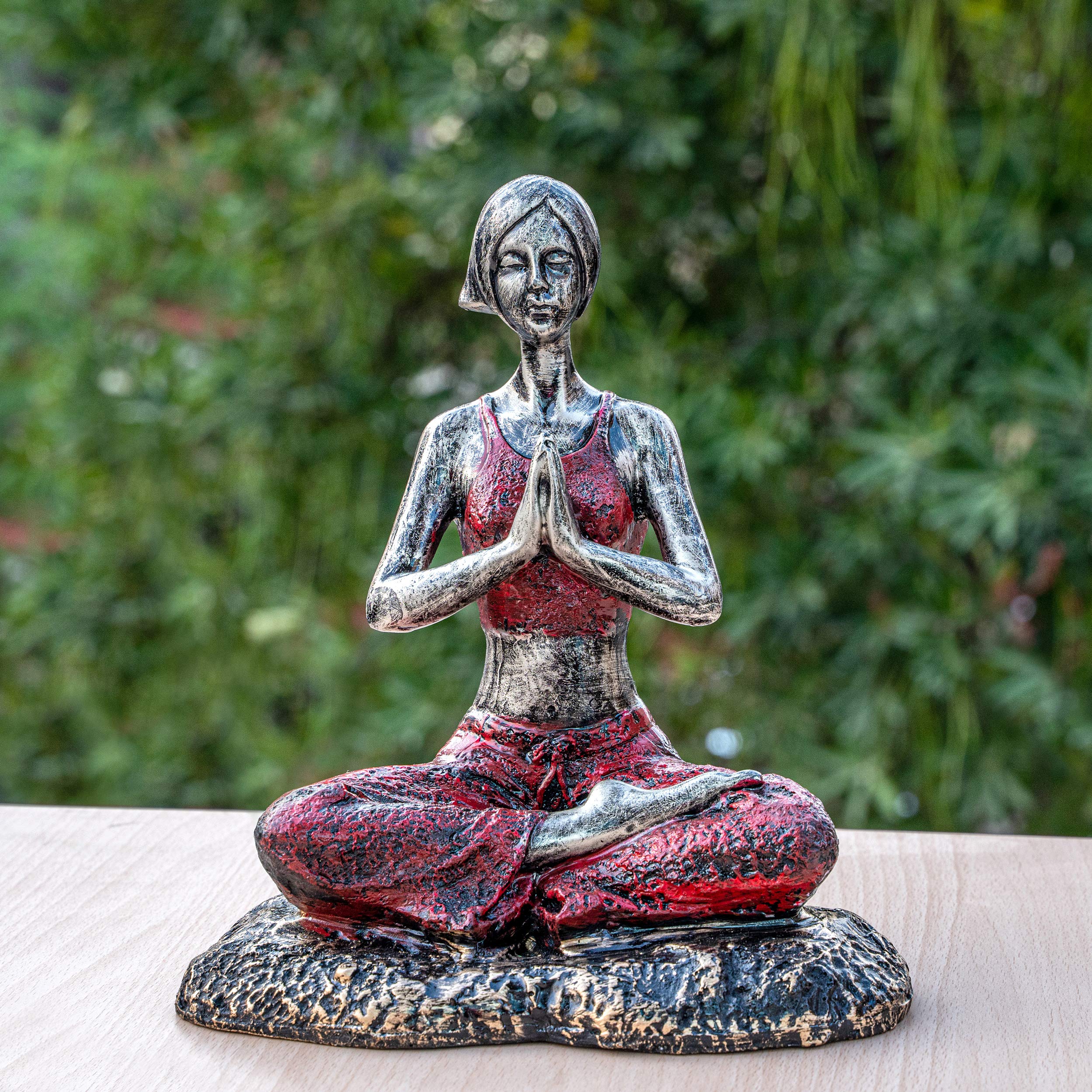 TIED RIBBONS Garden Decoration Items for Balcony Outdoor Lounge - Yoga Lady Statue Showpiece(31.5X 25 Cm, L X H) for Mom-image-35