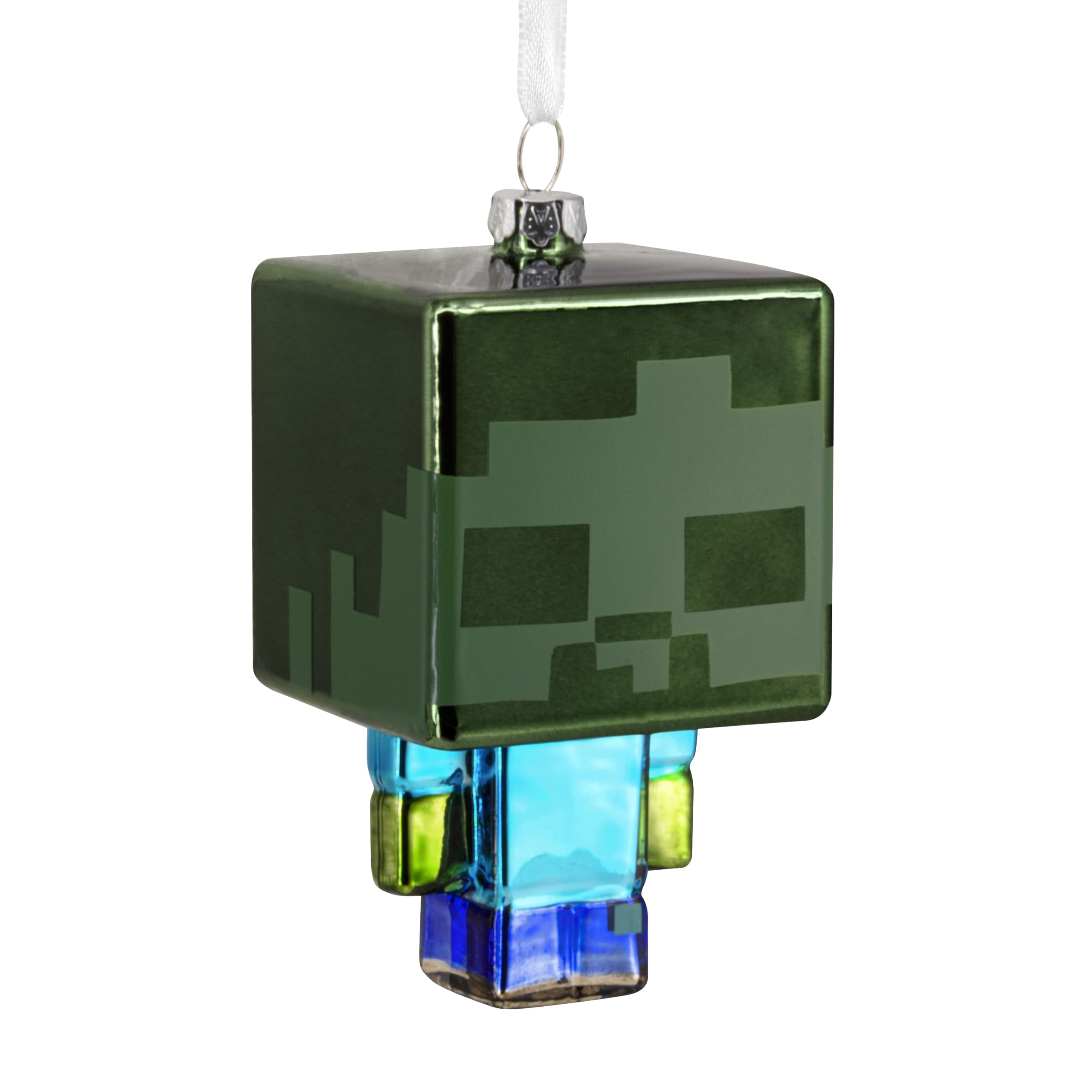 Hallmark Christmas Ornament, Minecraft Zombie Ornament, Blown Glass, Gifts for Gamers