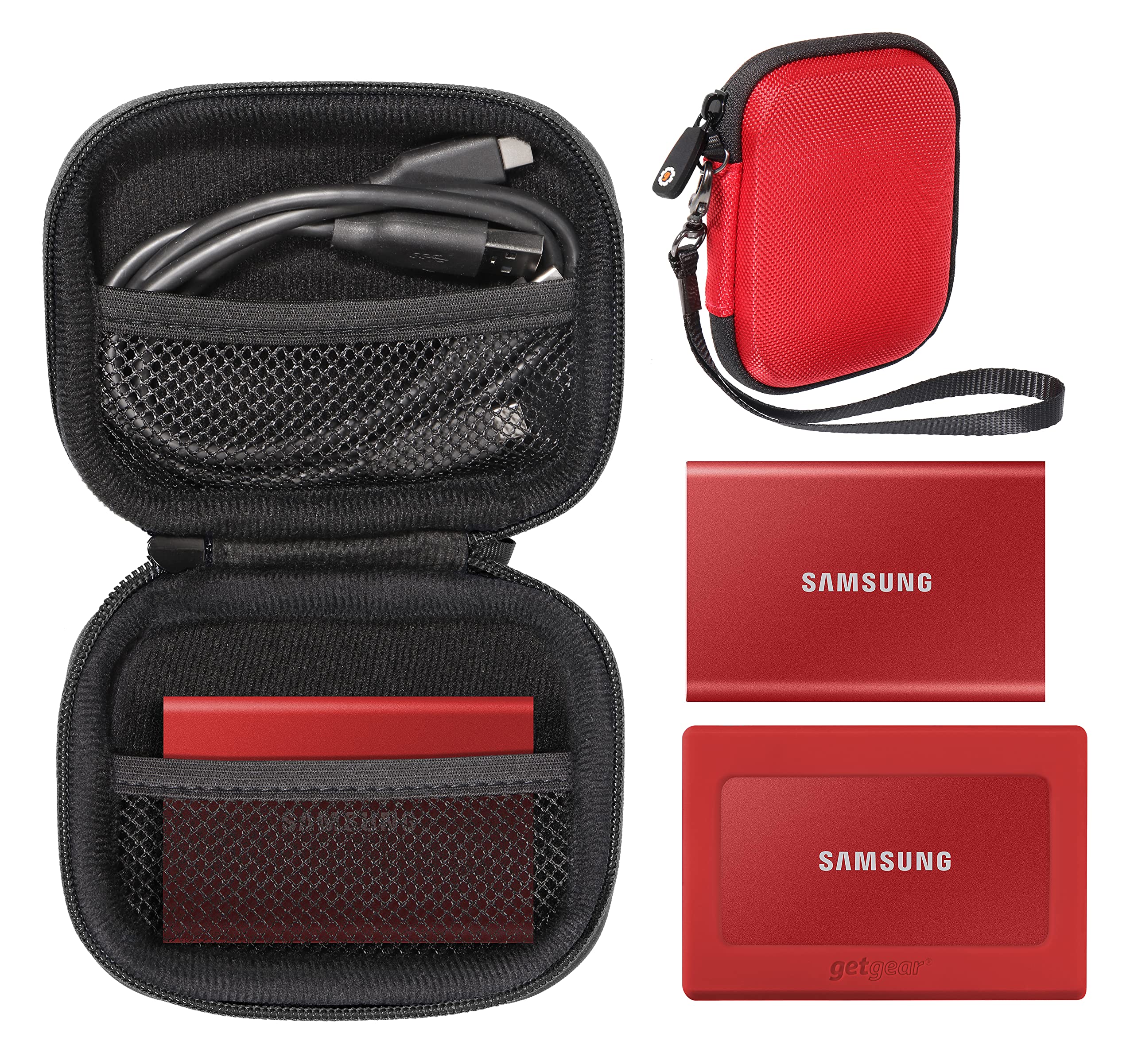 Samsung T7 Touch 2TB ほぼ新品+トラベルケース Hermitshell Hard Travel Case for Samsung T7 / T7 Touch